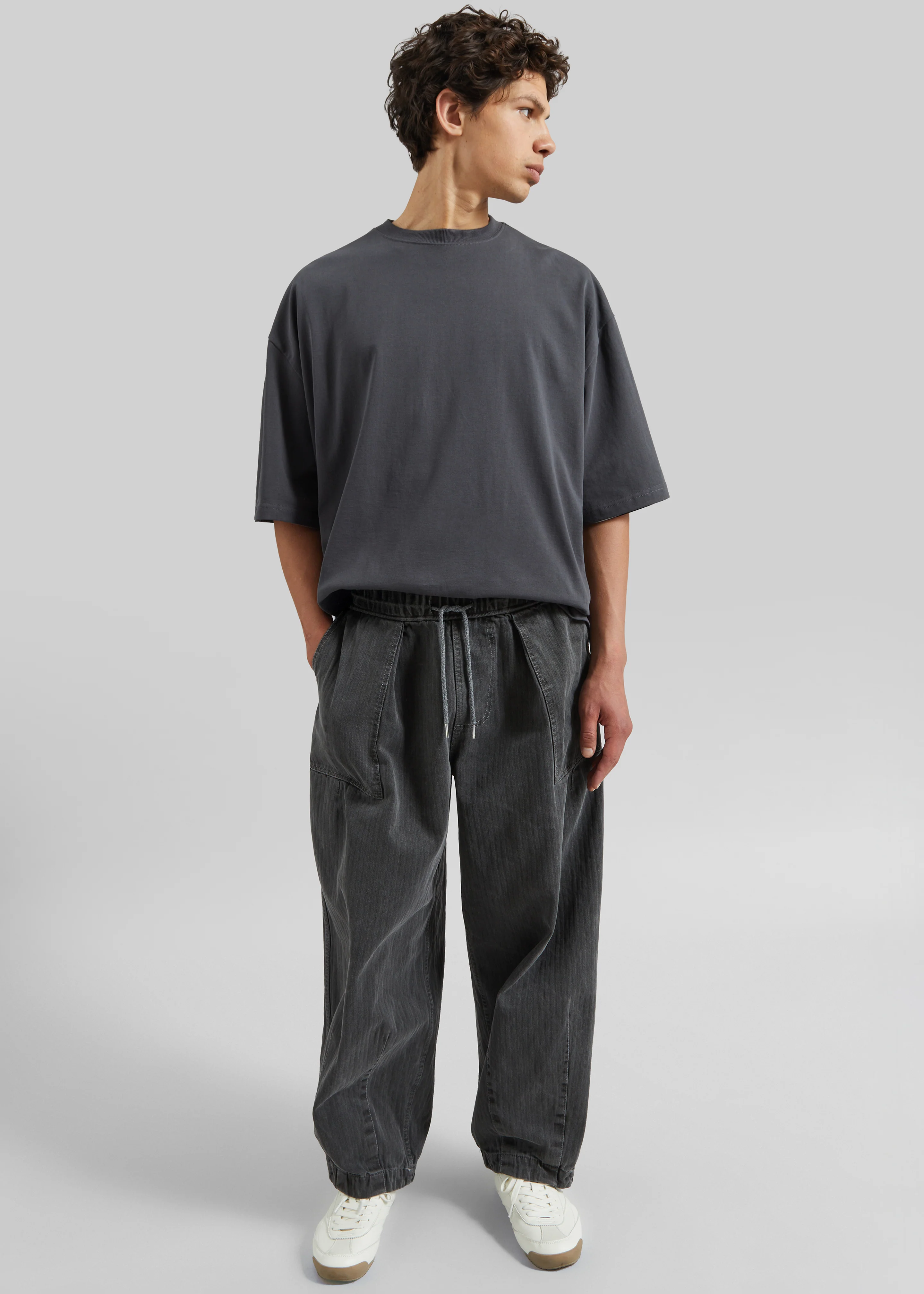 Harris Oversized T-Shirt - Slate Grey - Image 5