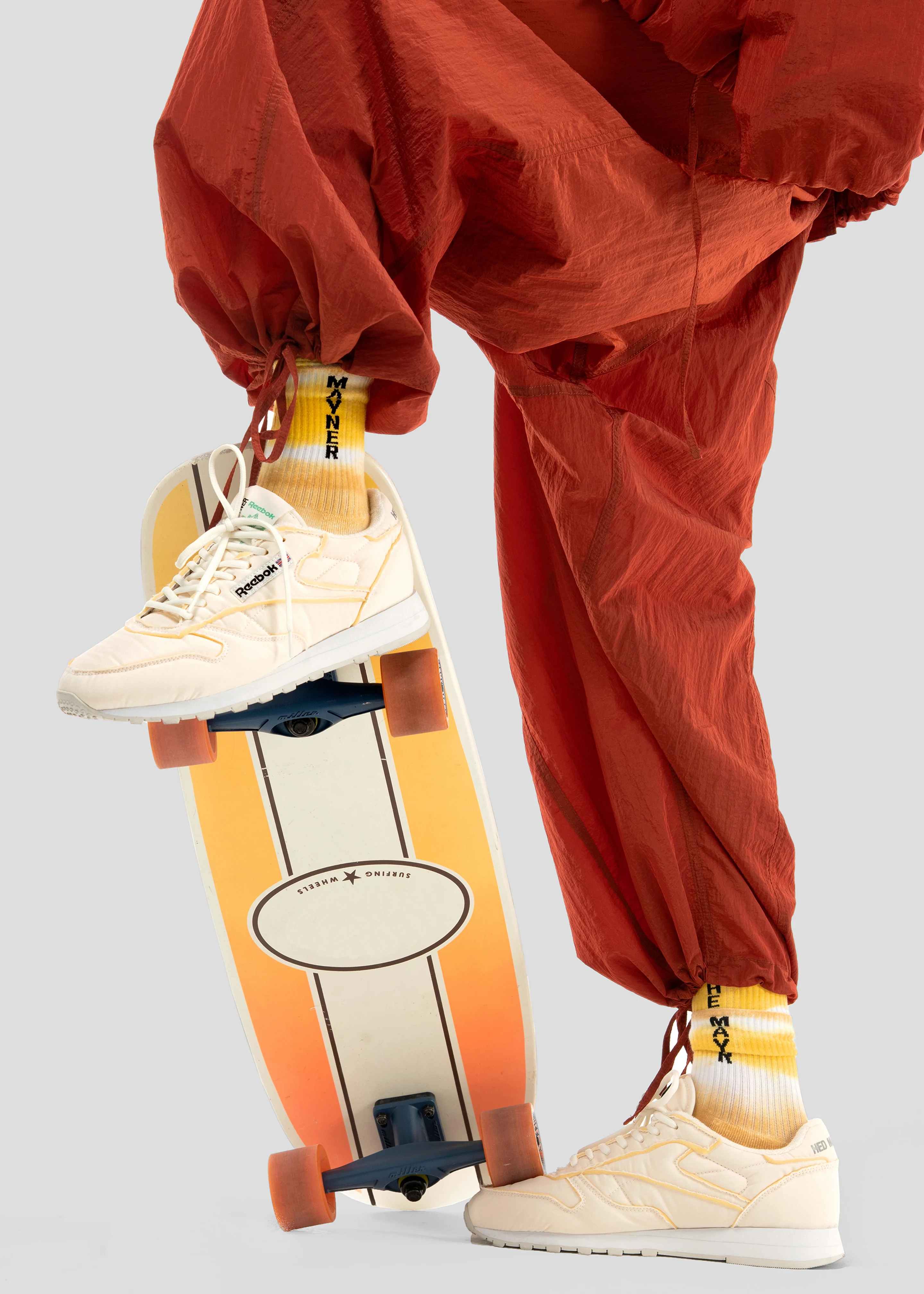 Hed Mayner x Reebok Double Socks - White/Yellow - Image 2