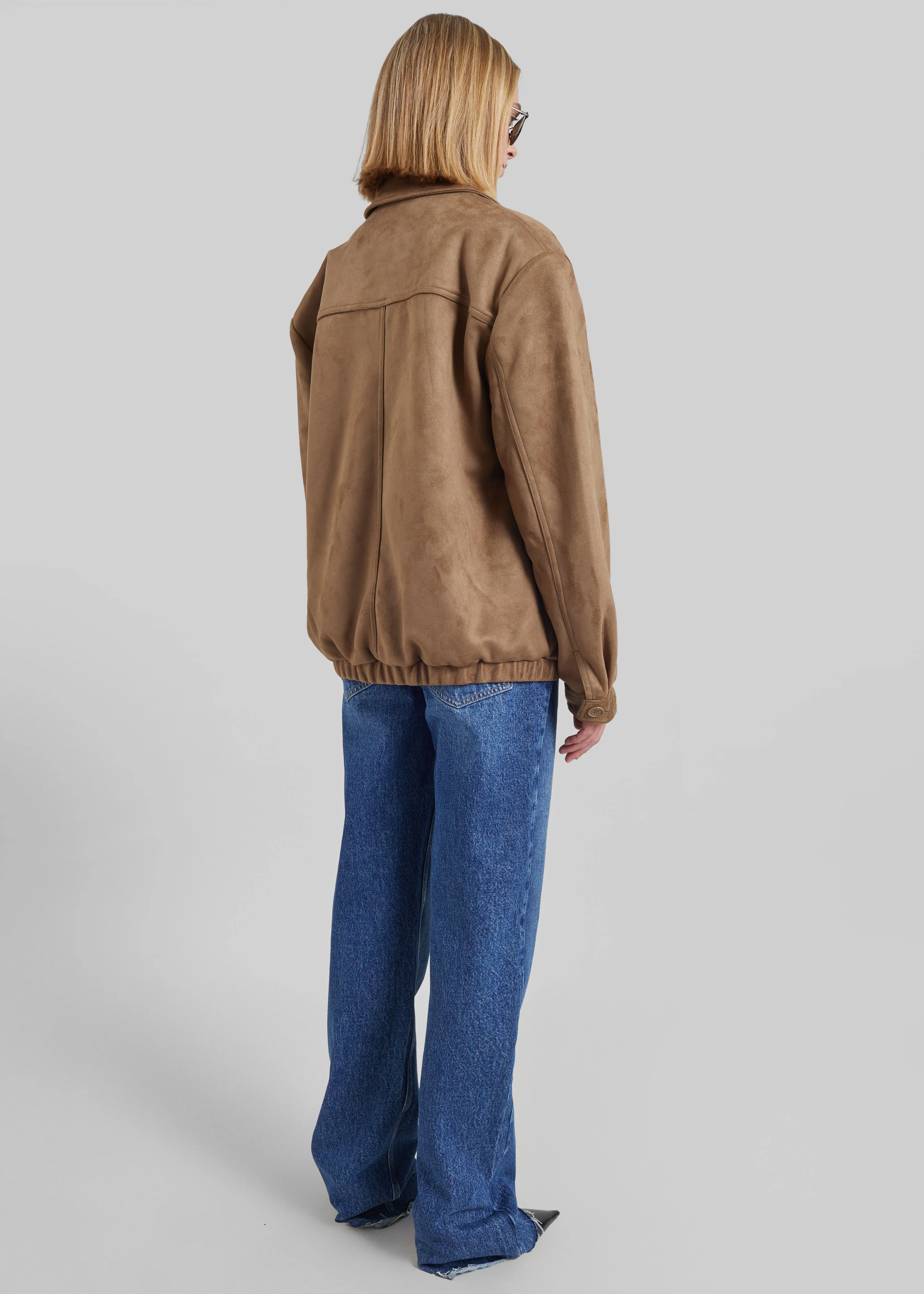 Hester Faux Suede Jacket - Camel - Image 9