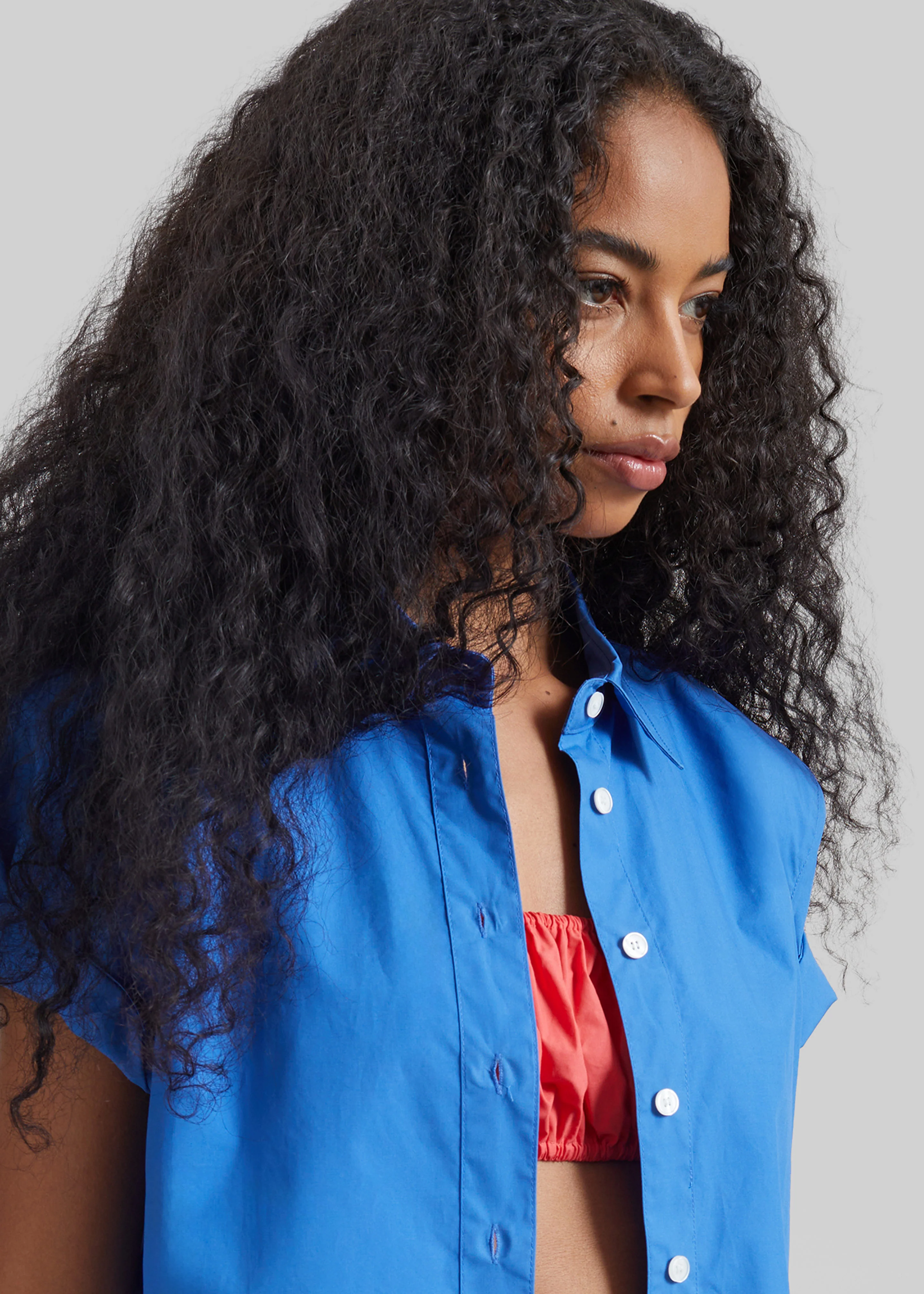 Hiva Cropped Shirt - Cobalt - Image 4