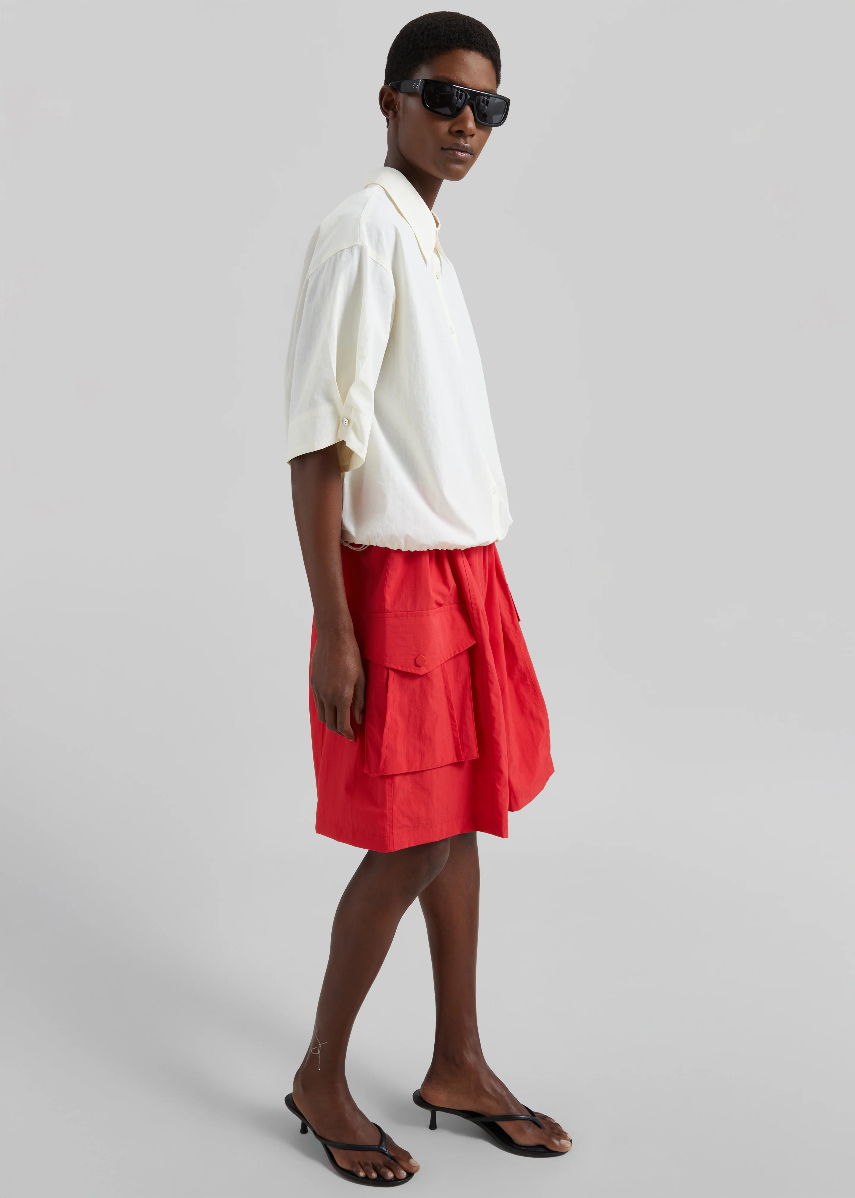 Igny Technical Cargo Bermuda Shorts - Red