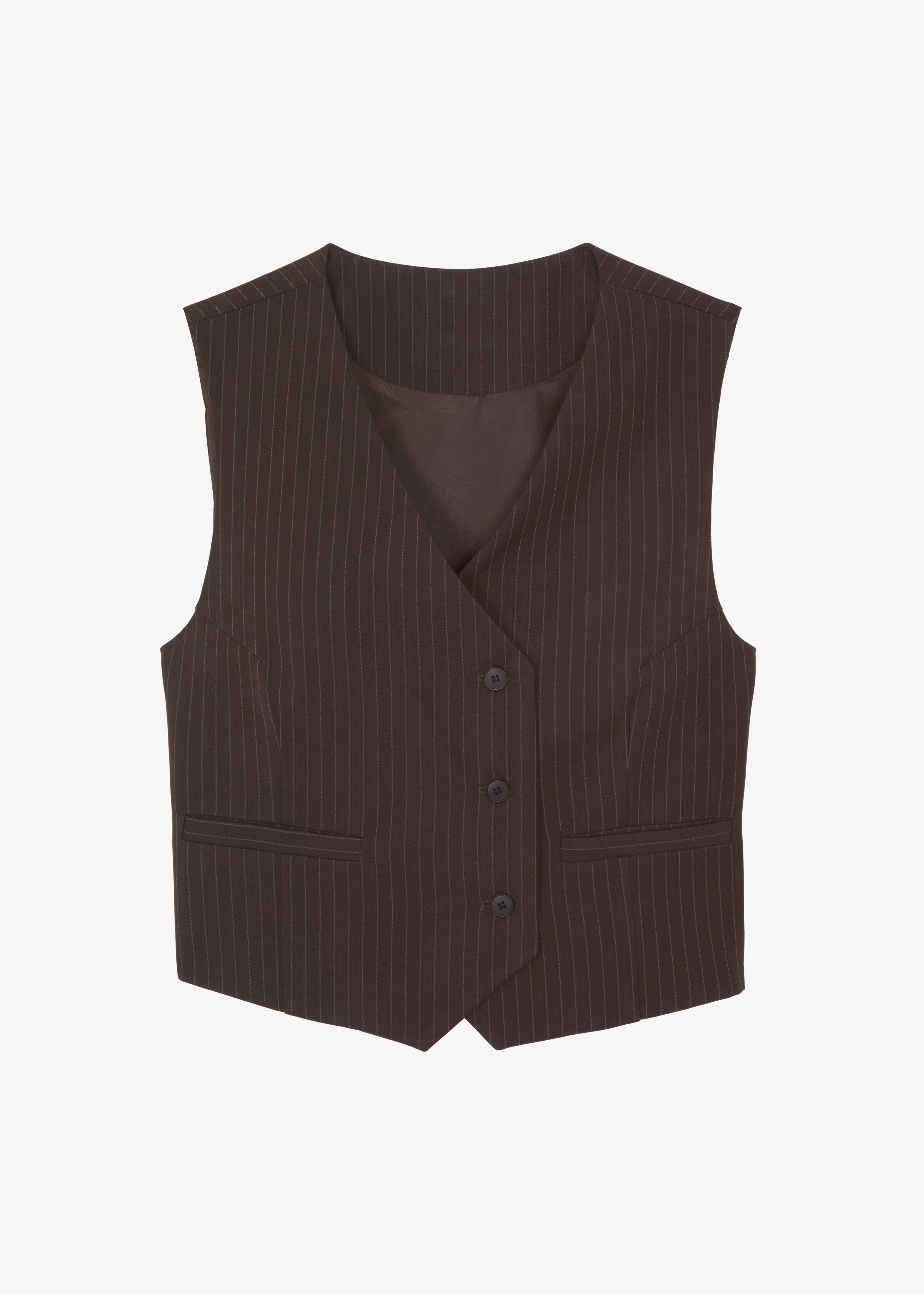 Ivey Vest - Brown/White Pinstripe - Image 16