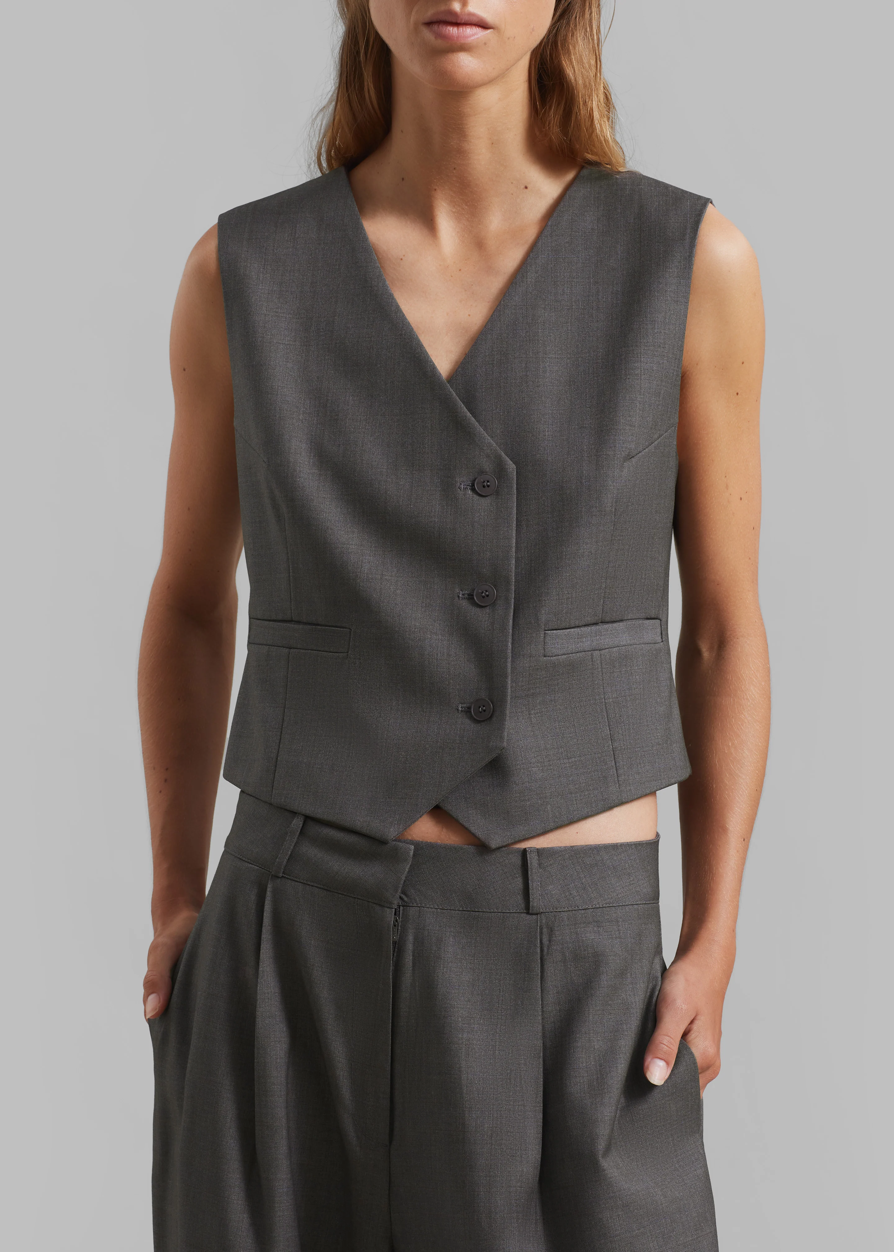 Ivey Vest - Grey Melange - Image 3