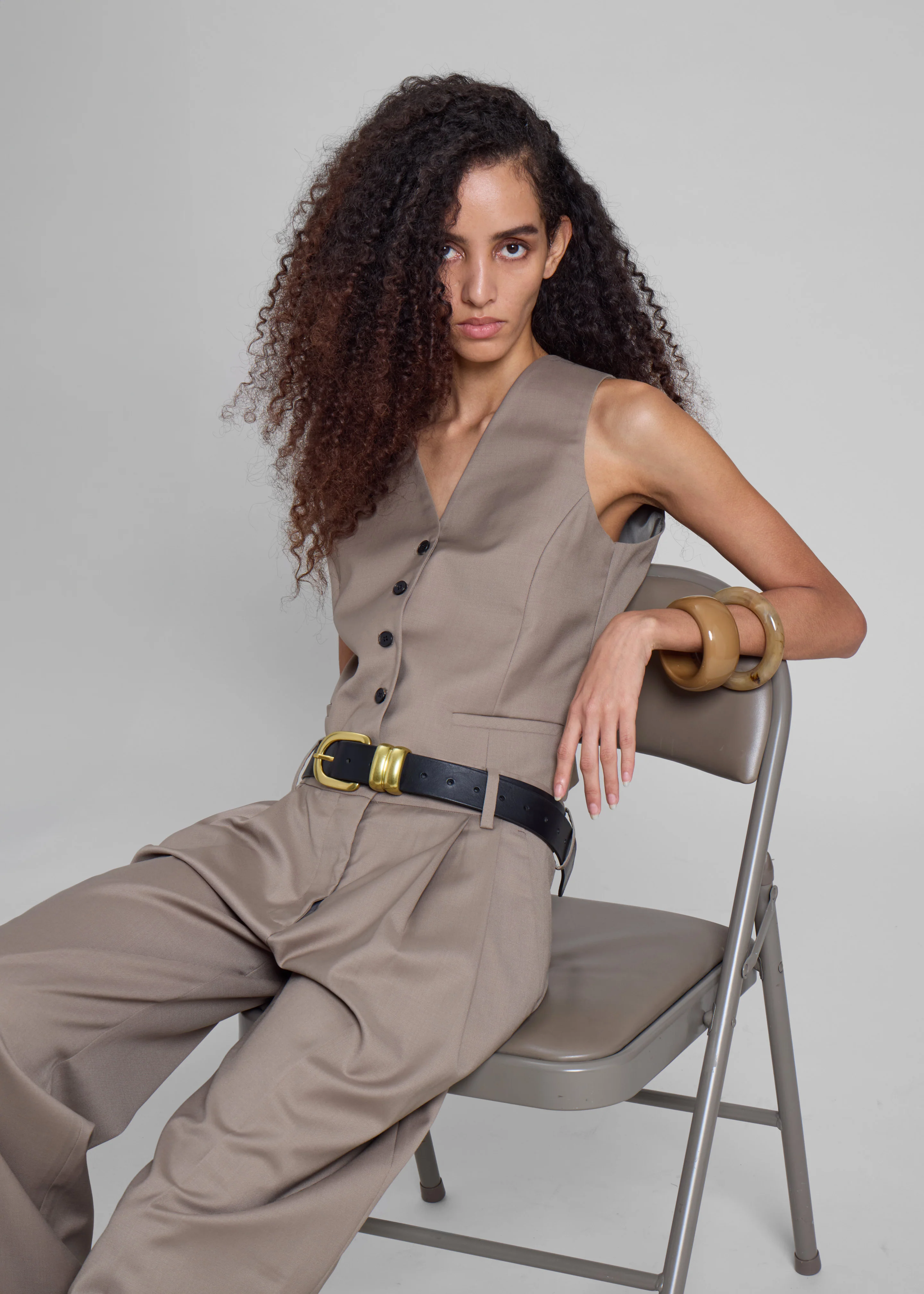 Jorae Vest - Taupe - Image 3