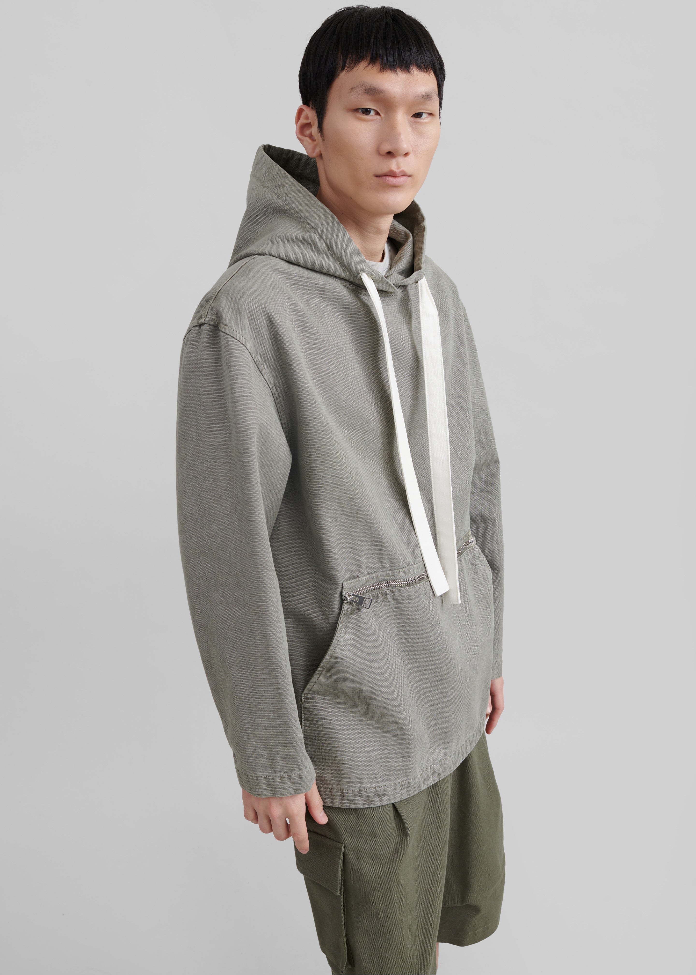 JW Anderson Garment Dye Hoodie - Grey - Image 5