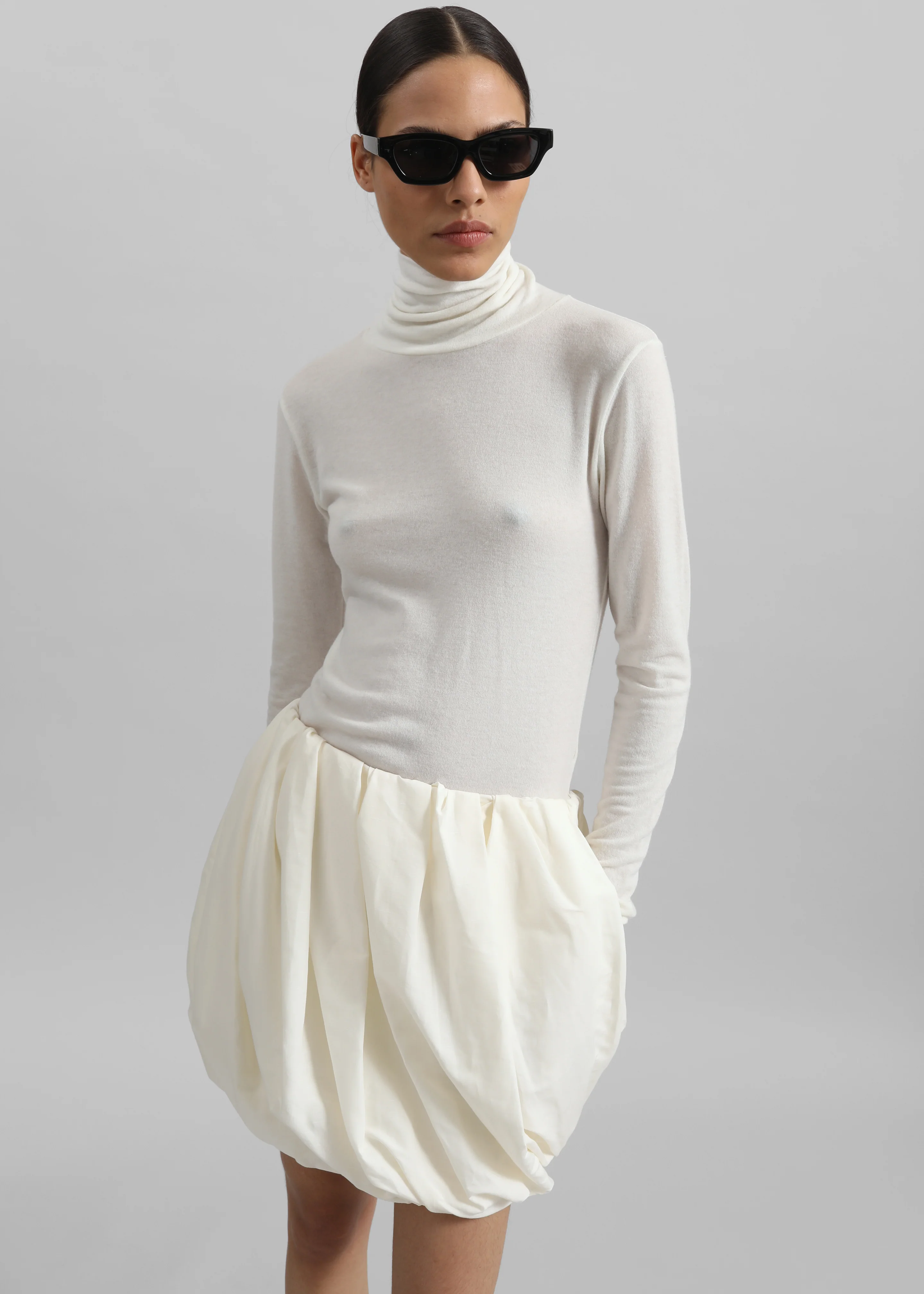 JW Anderson Rolled Hem Skirt - Ivory - Image 3