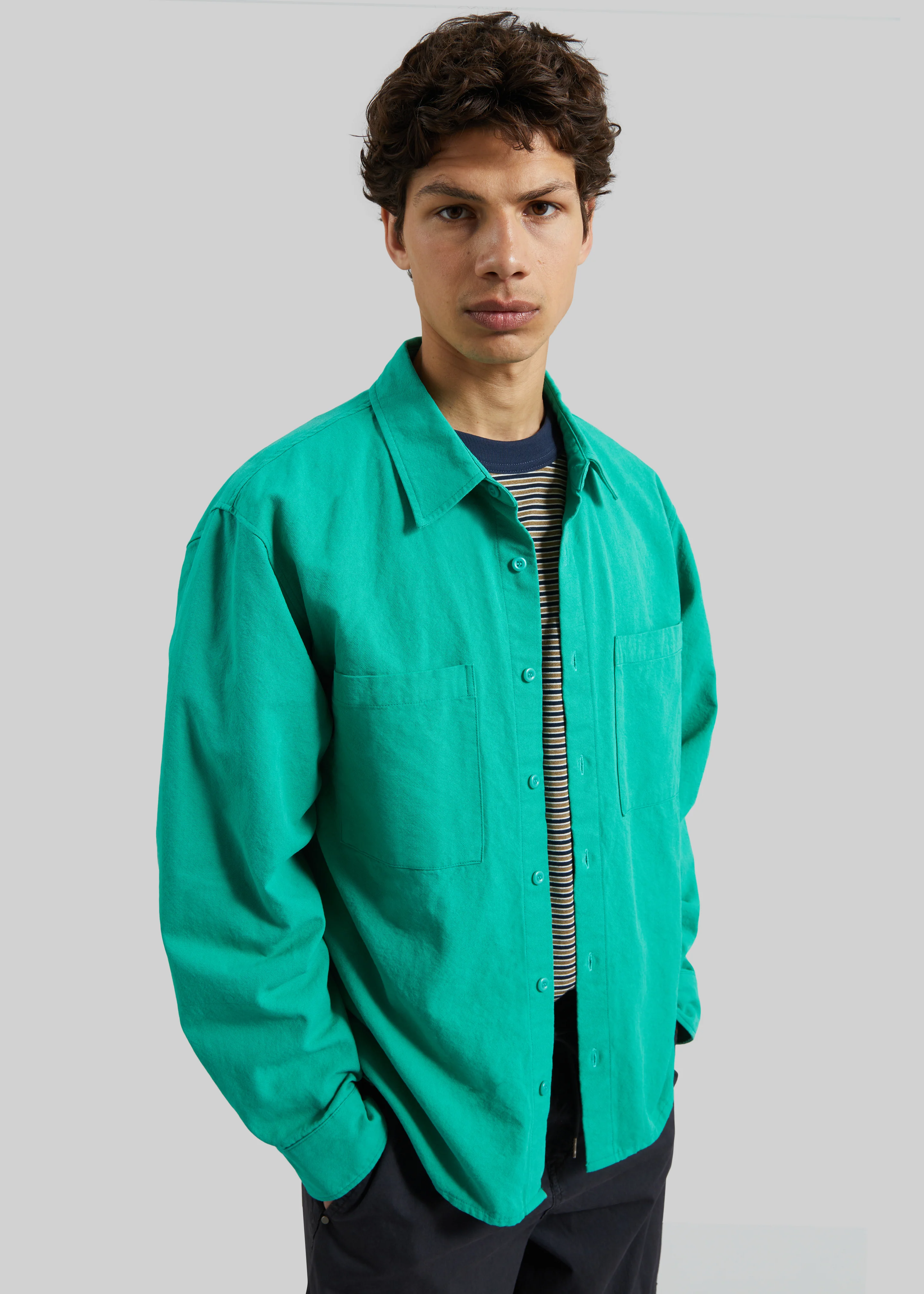 Keller Cotton Shirt - Green - Image 3