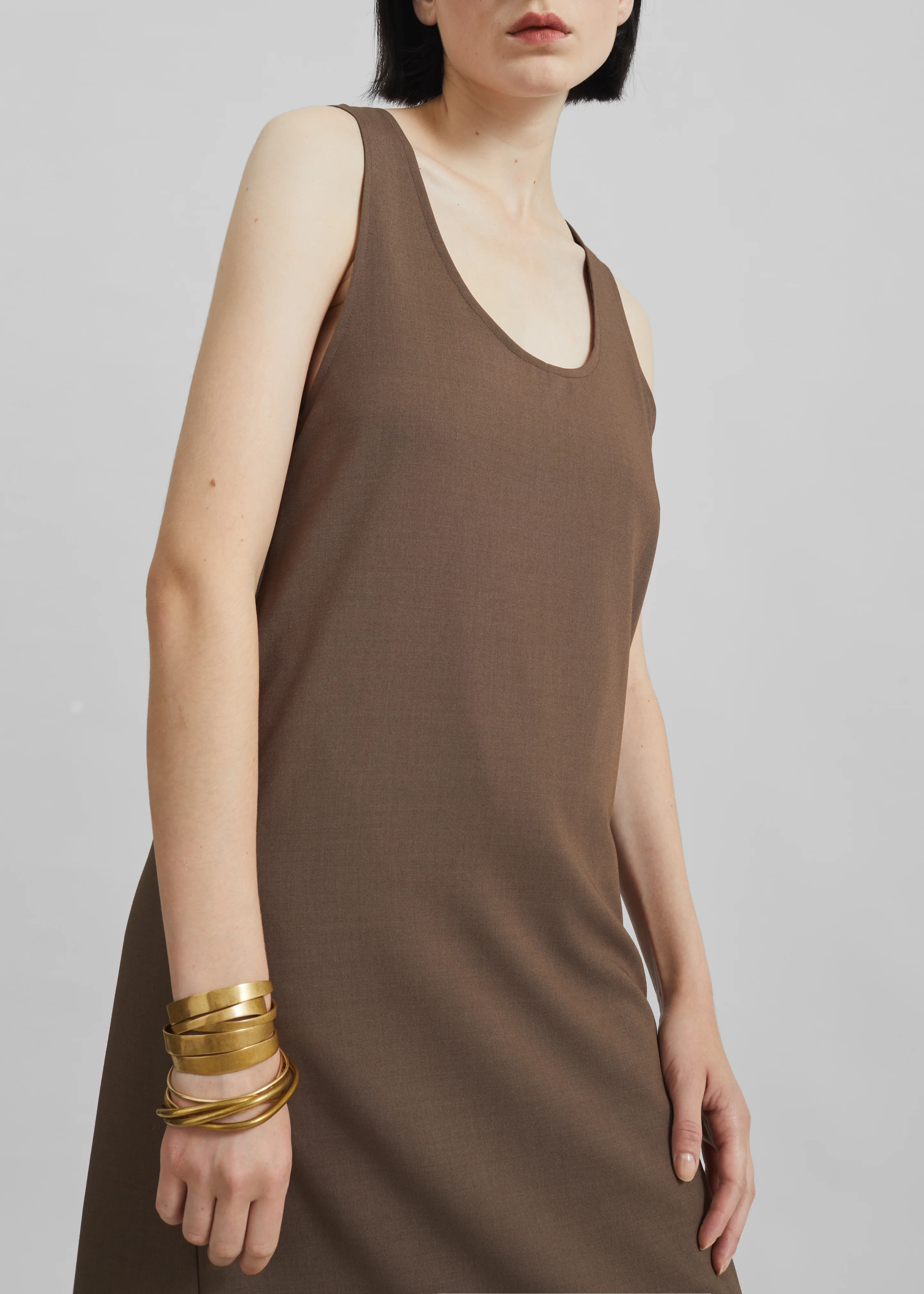 Kenmare Midi Dress - Brown - Image 3