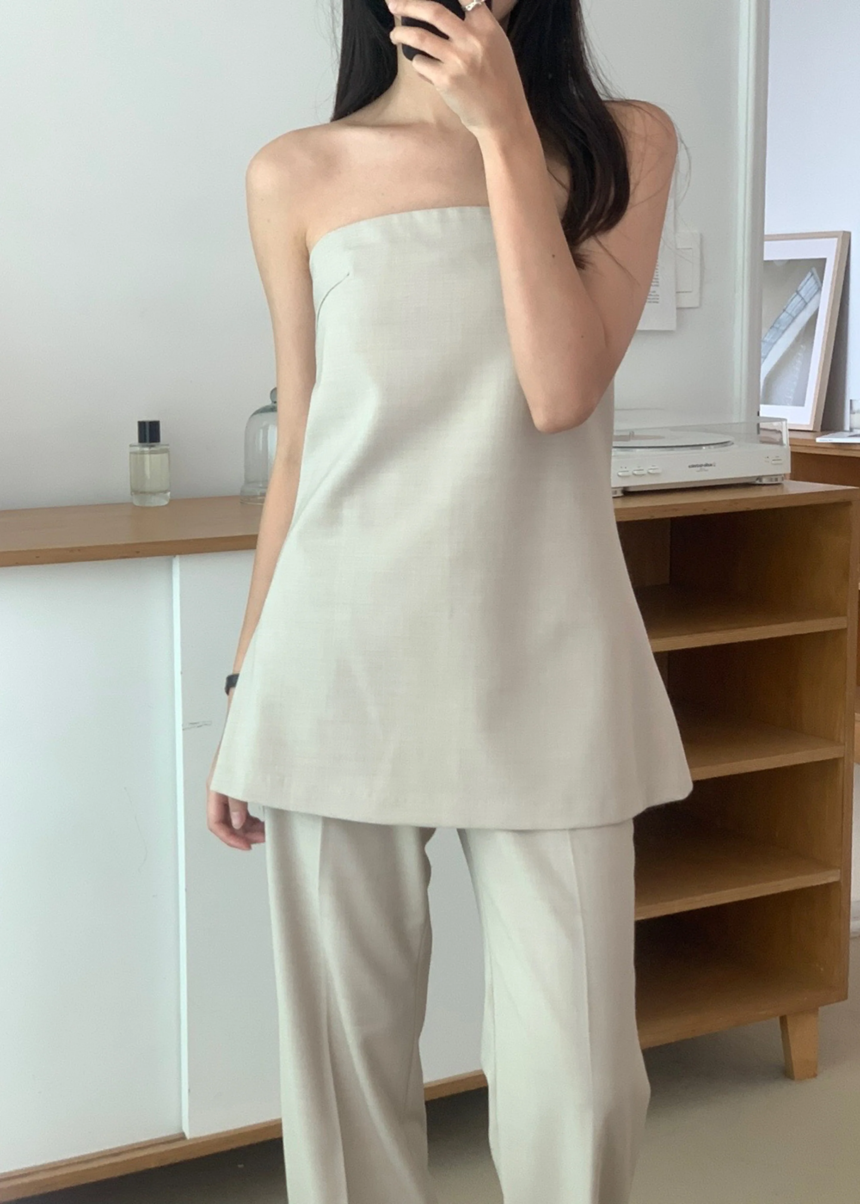 Kit Strapless Top - Beige - Image 5