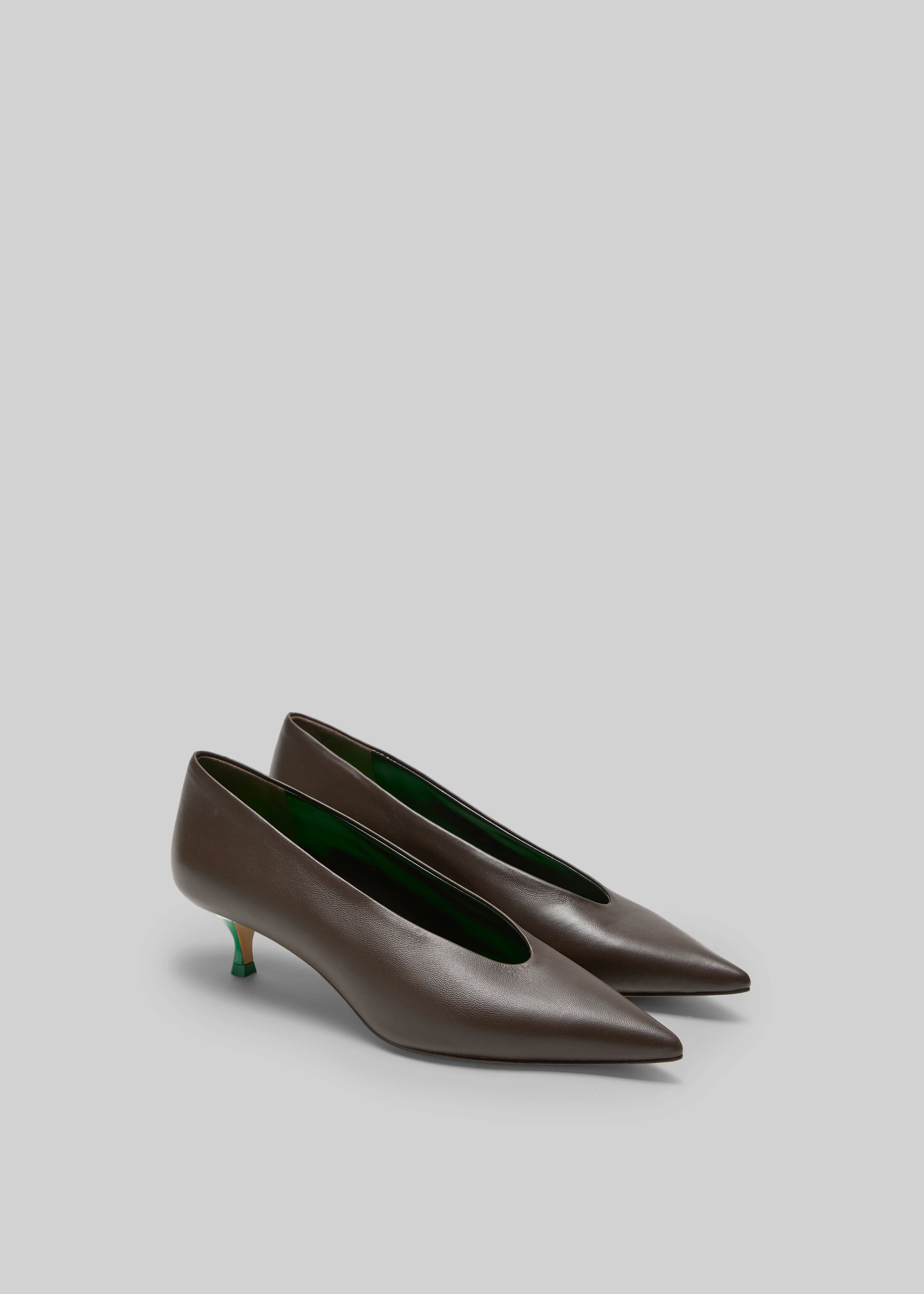 Le Monde Beryl Babouche Kitten Heels - Chocolate - Image 3