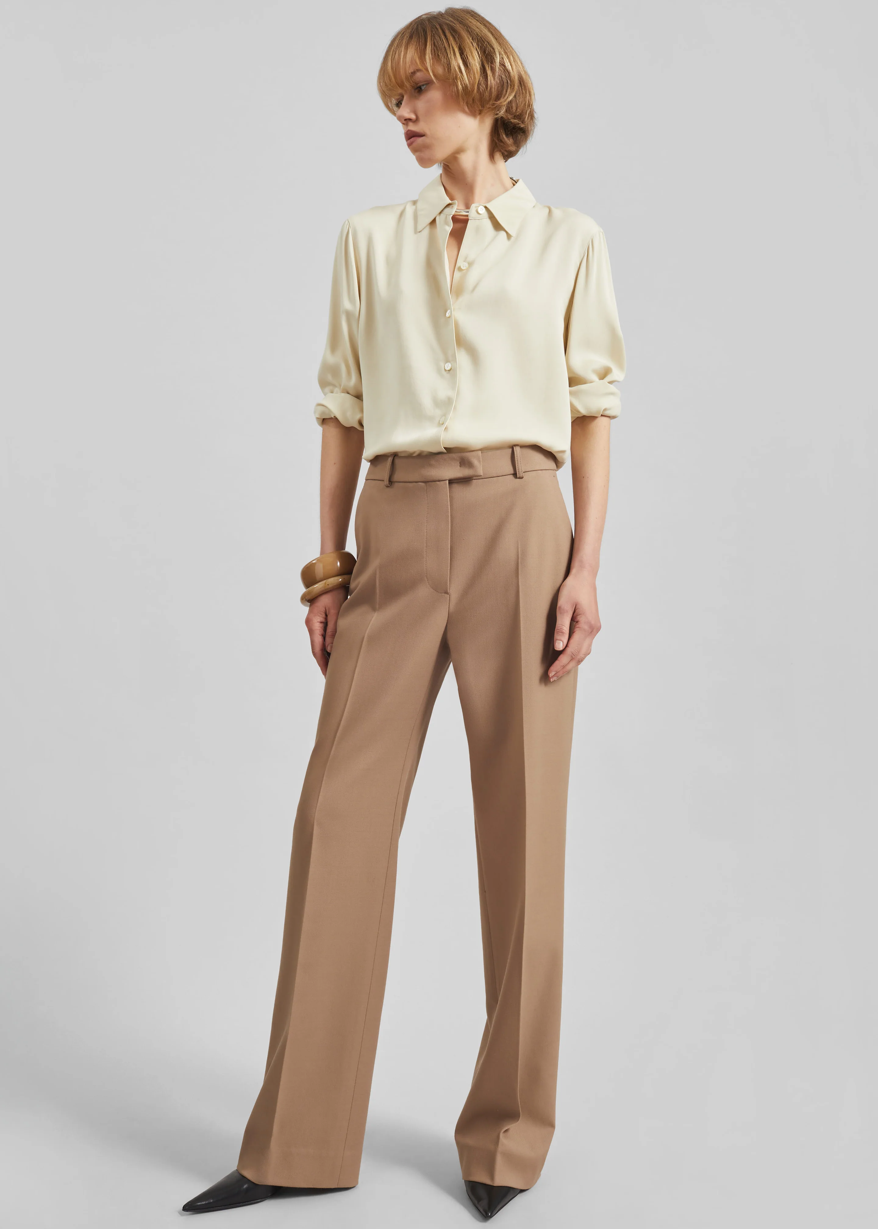 Lenora Straight Trousers - Camel - Image 5