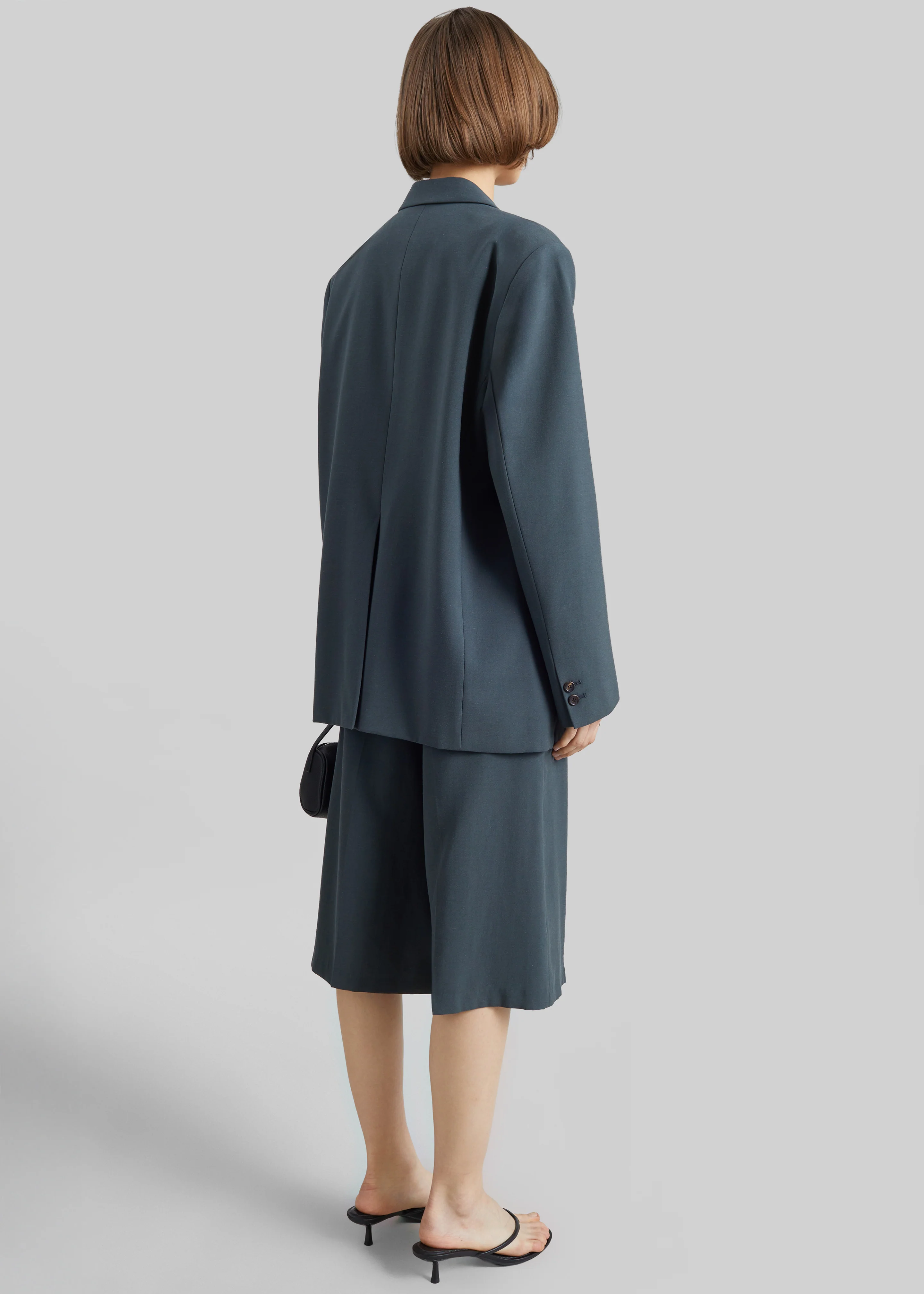 Lioni Oversized Padded Blazer - Deep Teal - Image 8
