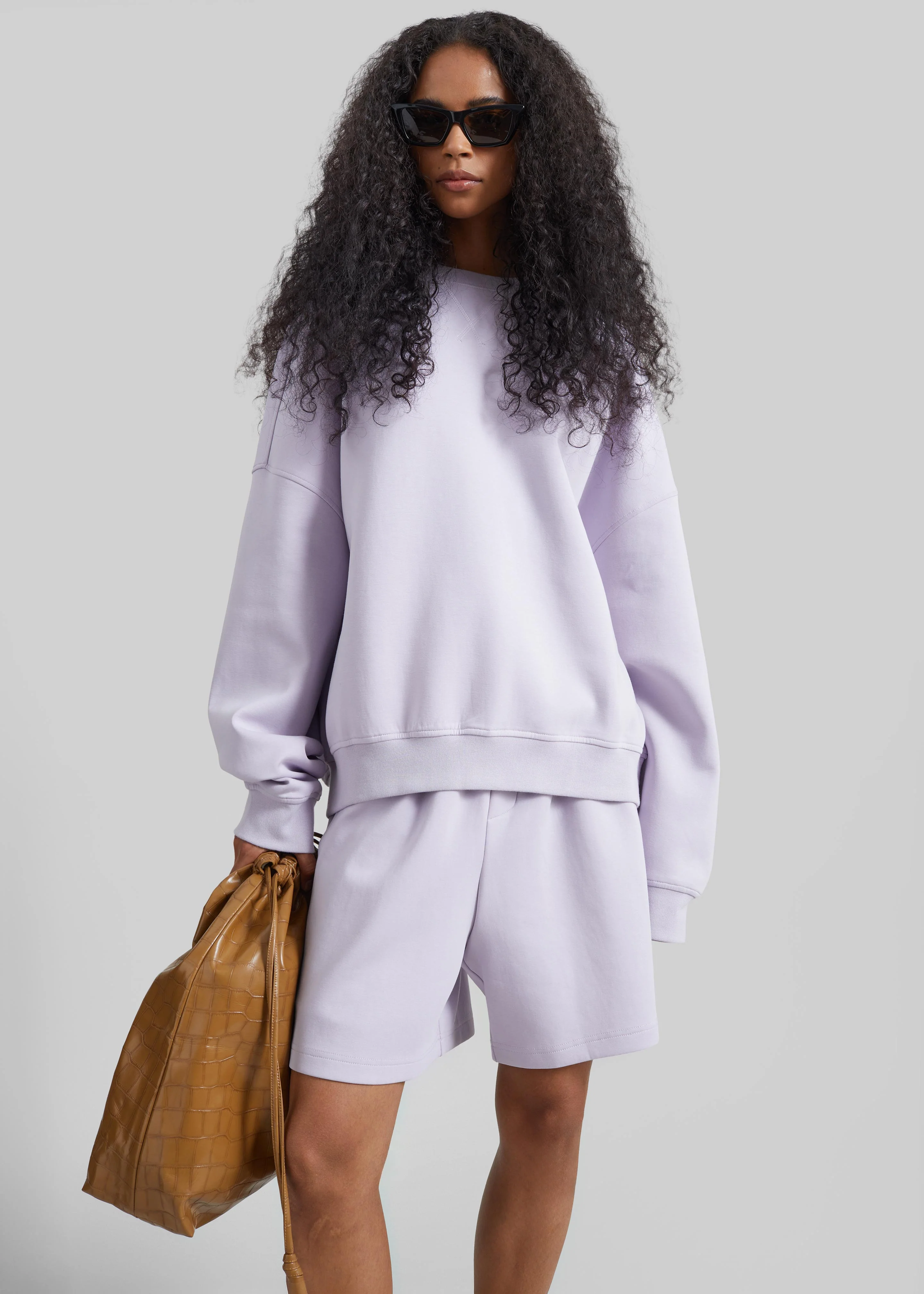 Lorcy Oversized Sweatshirt - Lavender - Image 5