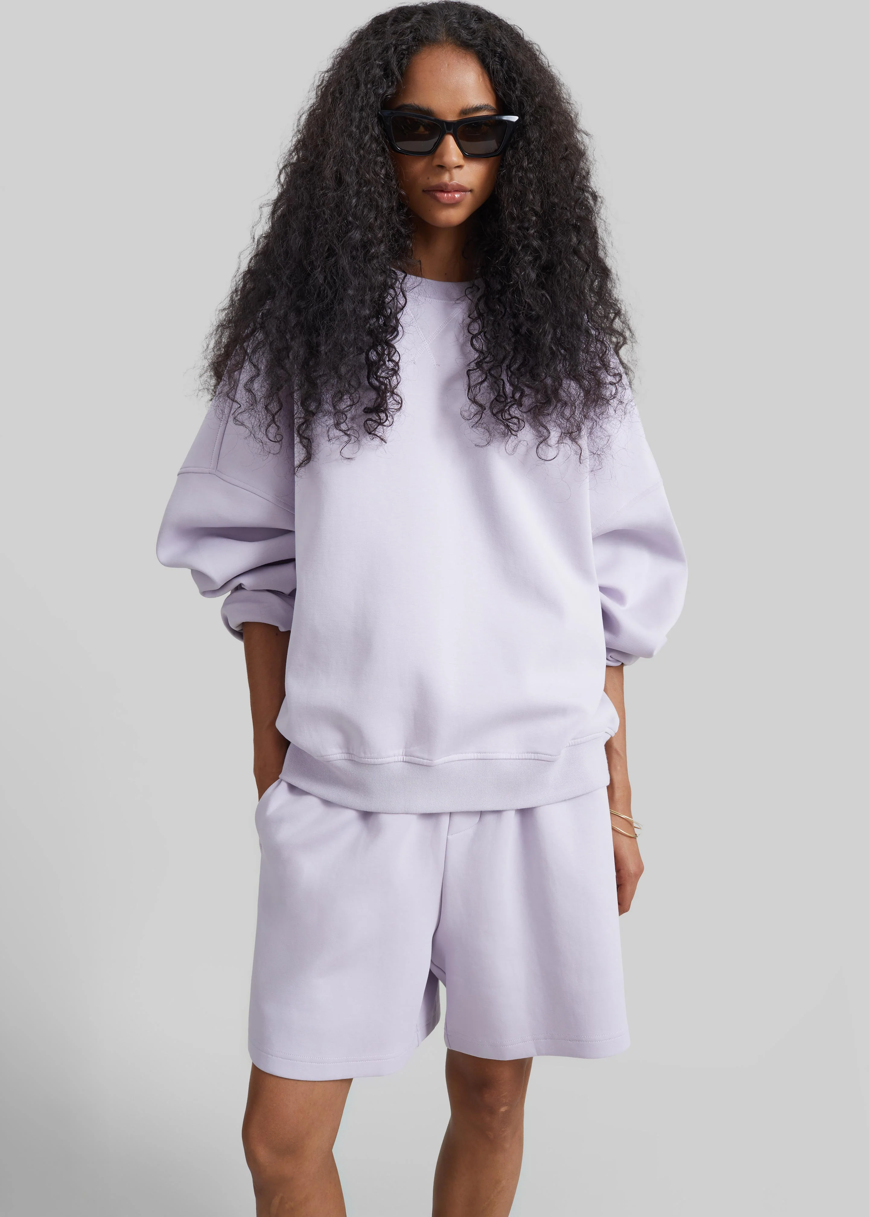 Lorcy Sweatshorts - Lavender - Image 4