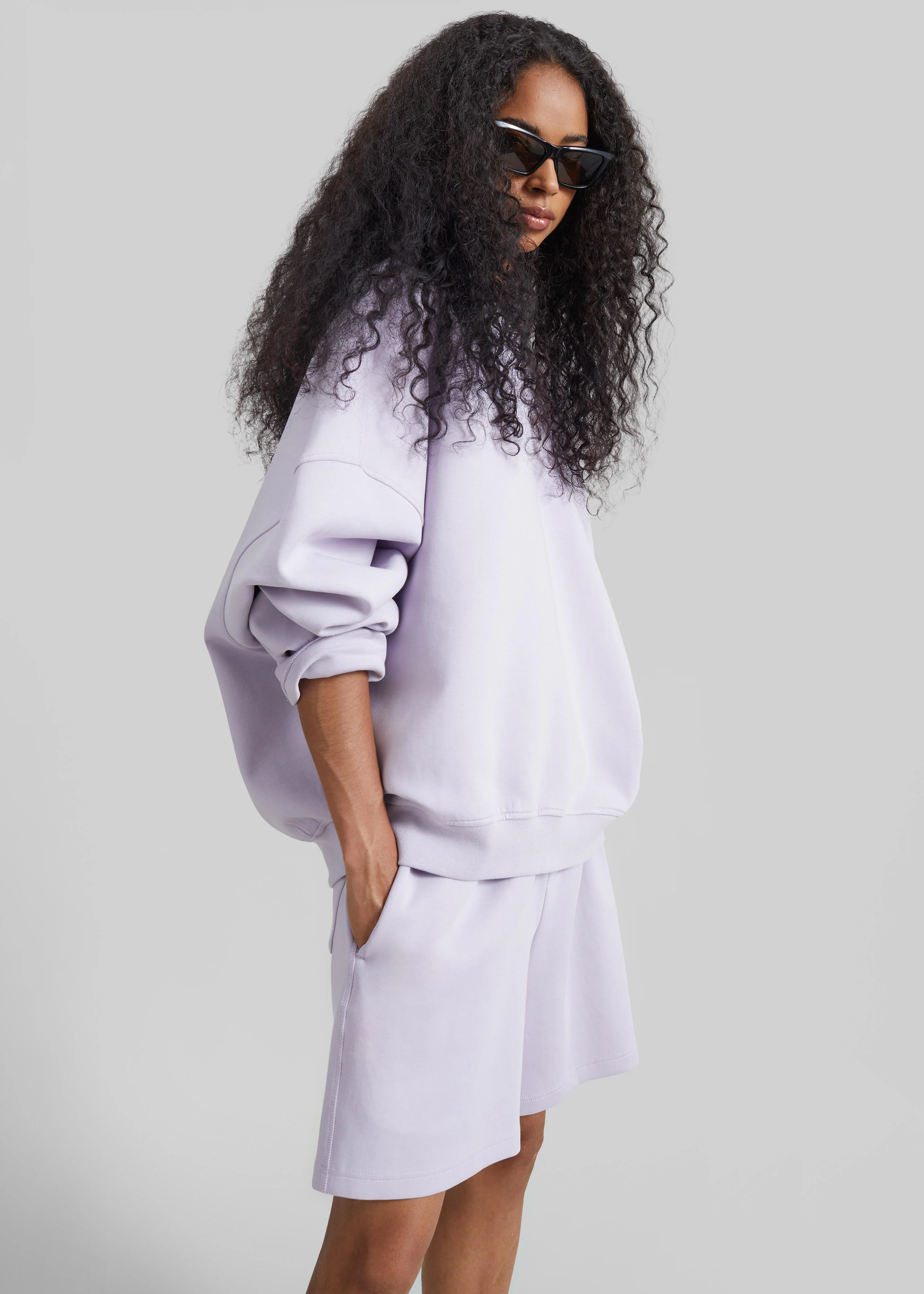 Lorcy Sweatshorts - Lavender - Image 5