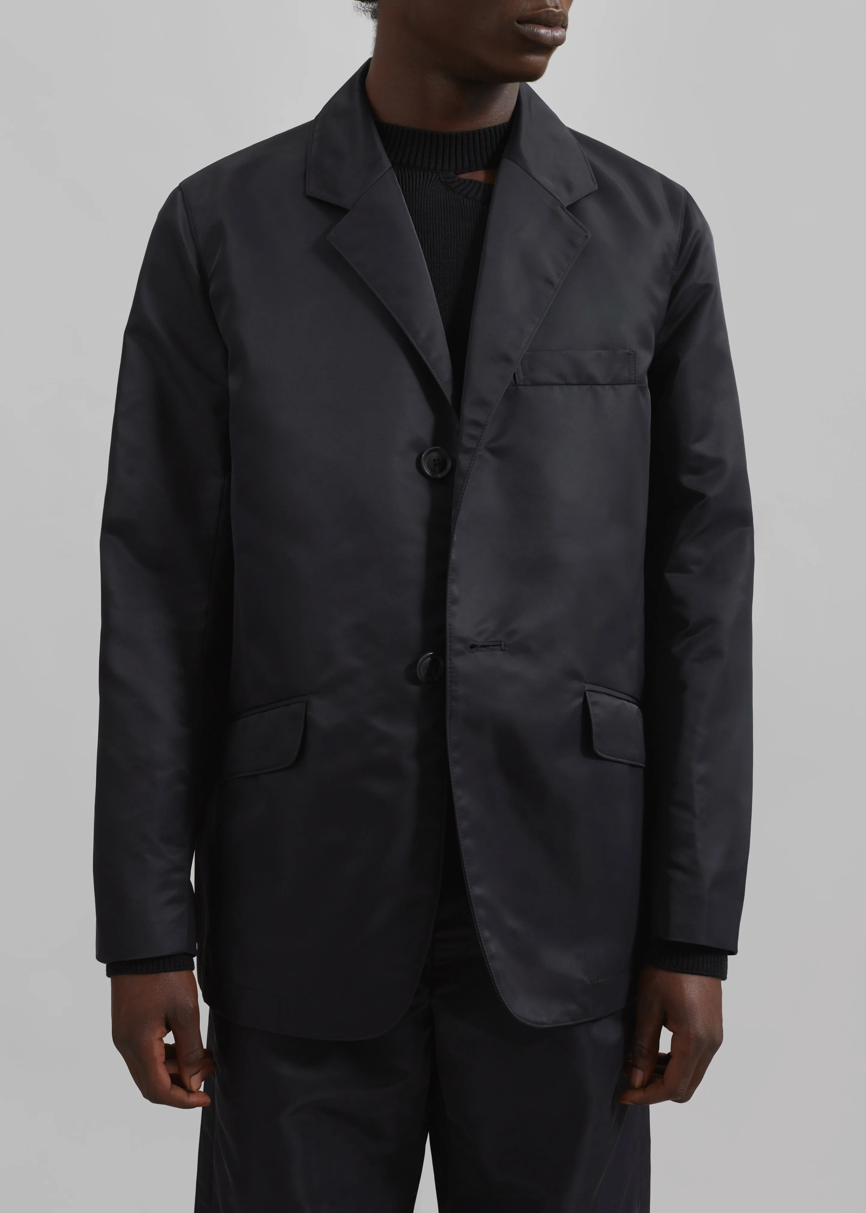 Louis Gabriel Nouchi Classic Fit Blazer Jacket - Black - Image 3