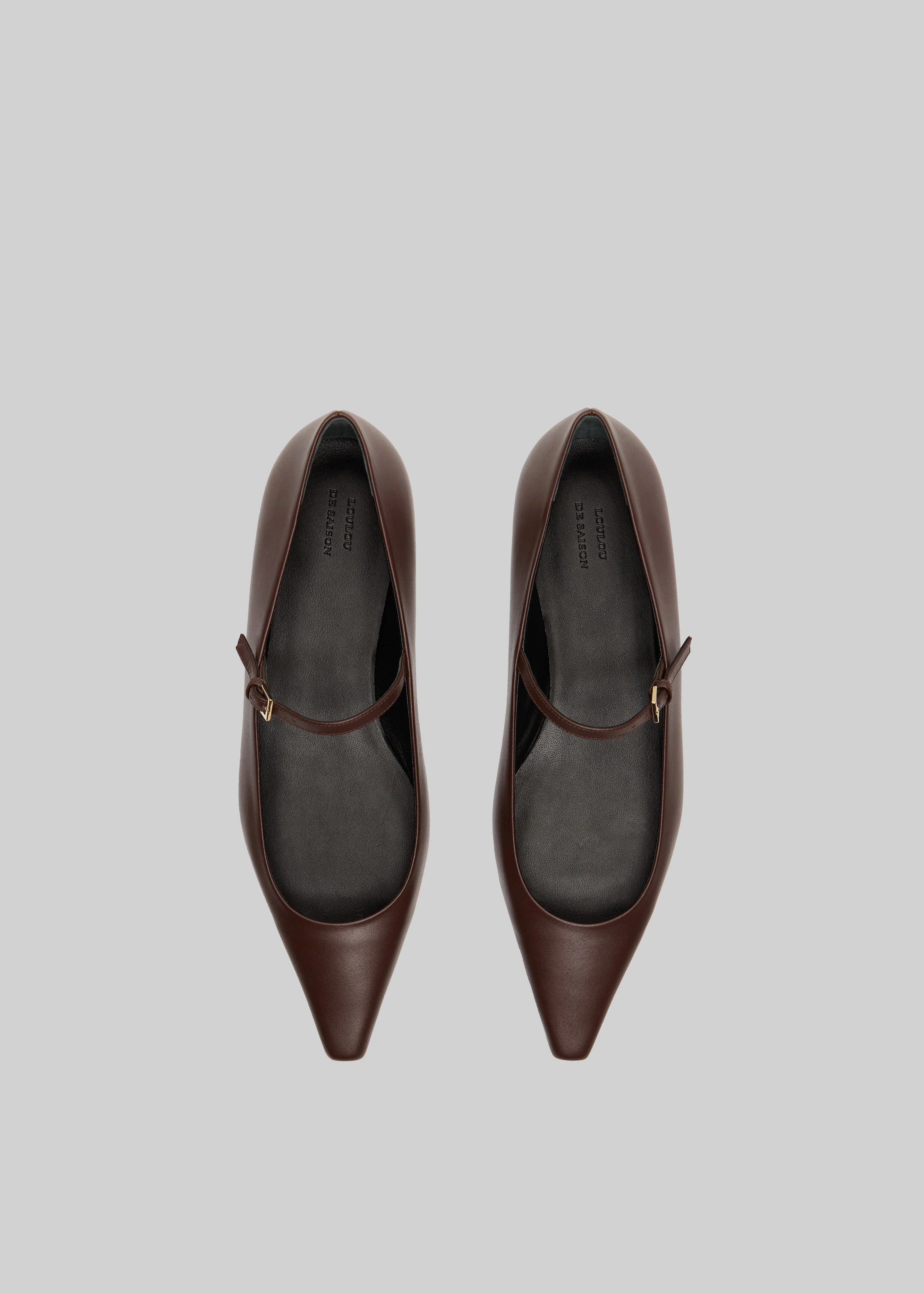 Loulou de Saison Alice Sharp Ballerinas - Brown - Image 2