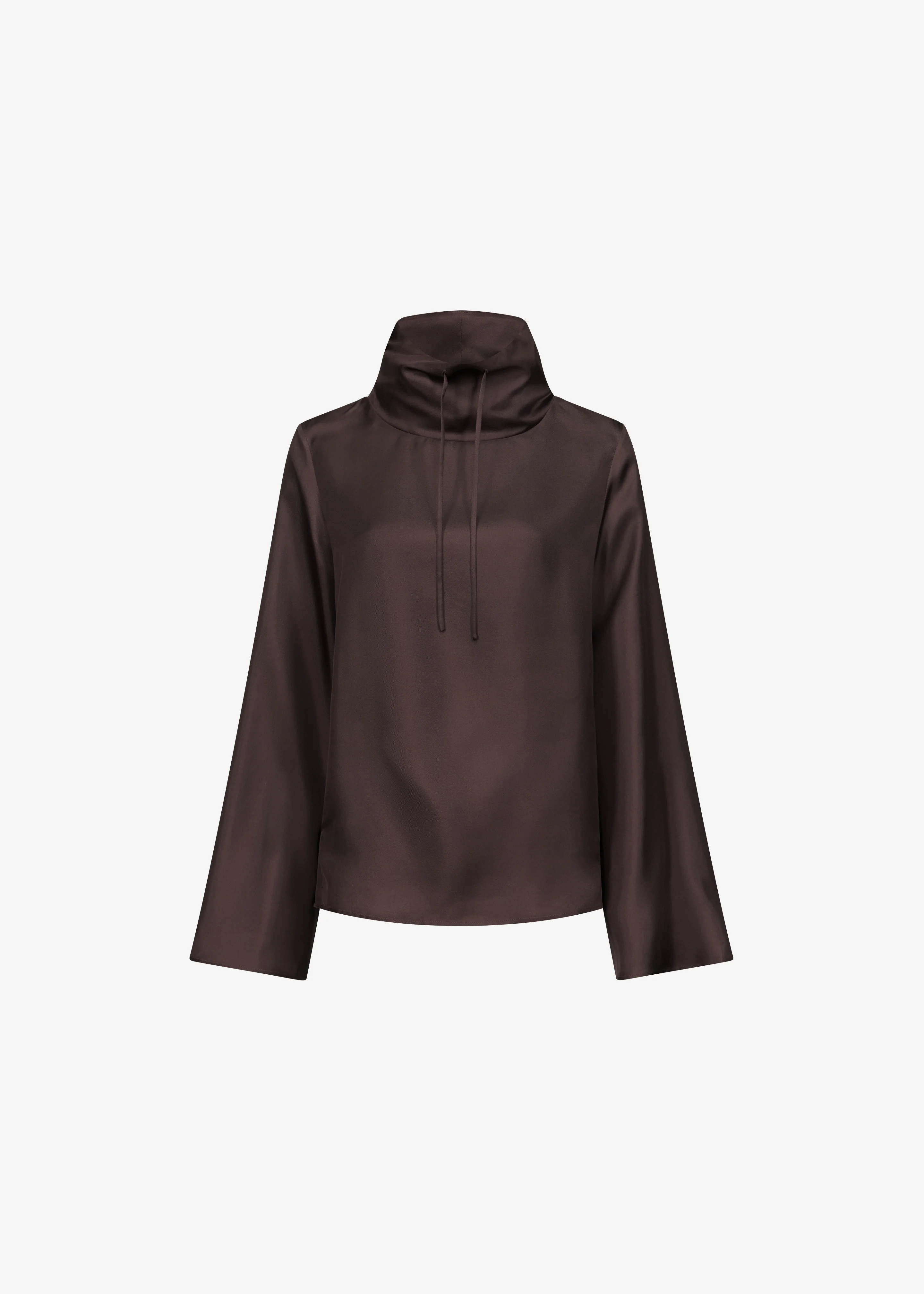Loulou de Saison Cyna Silk Top - Brown - Image 6