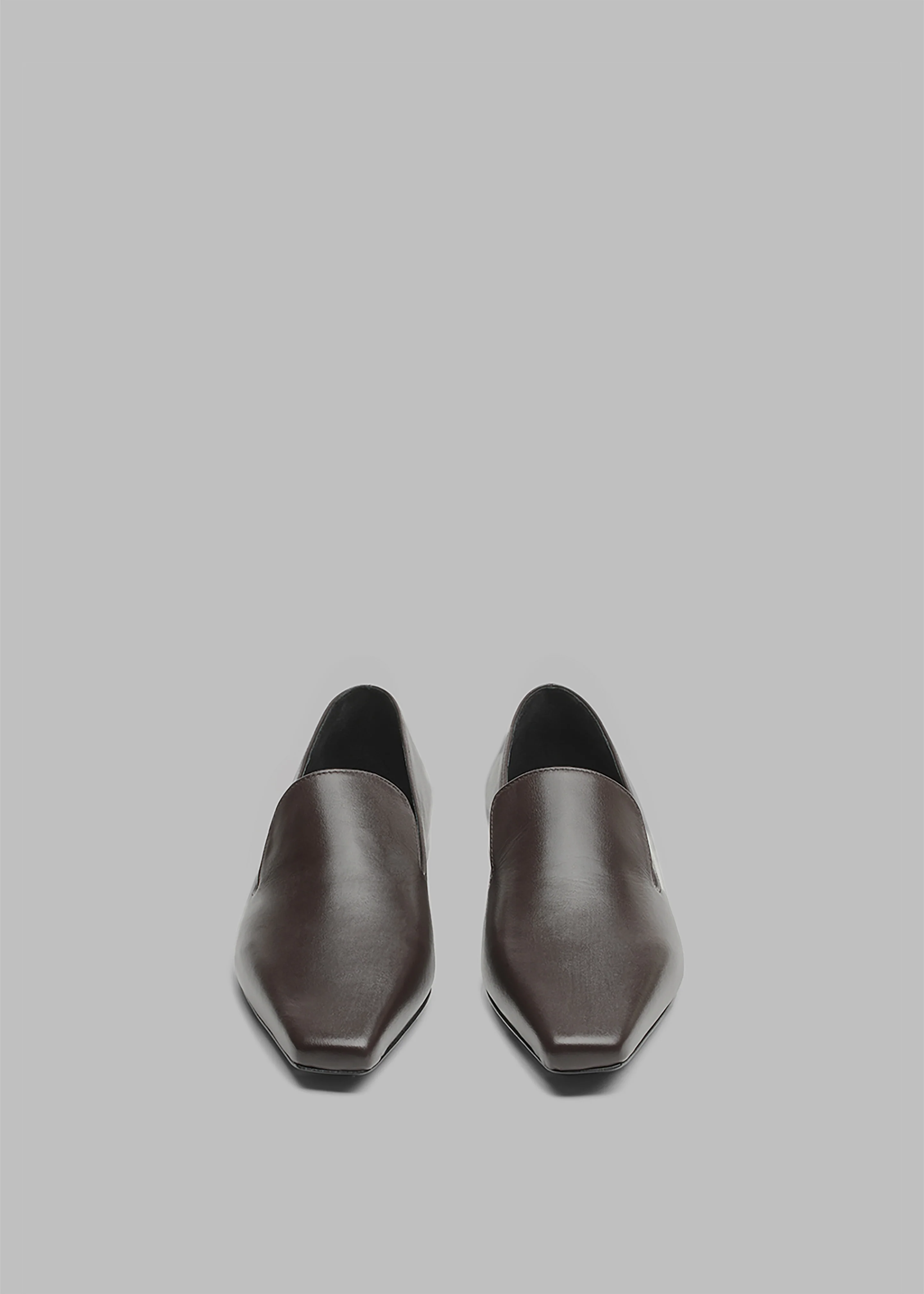 Loulou Studio Carole Leather Loafers - Choco - Image 2