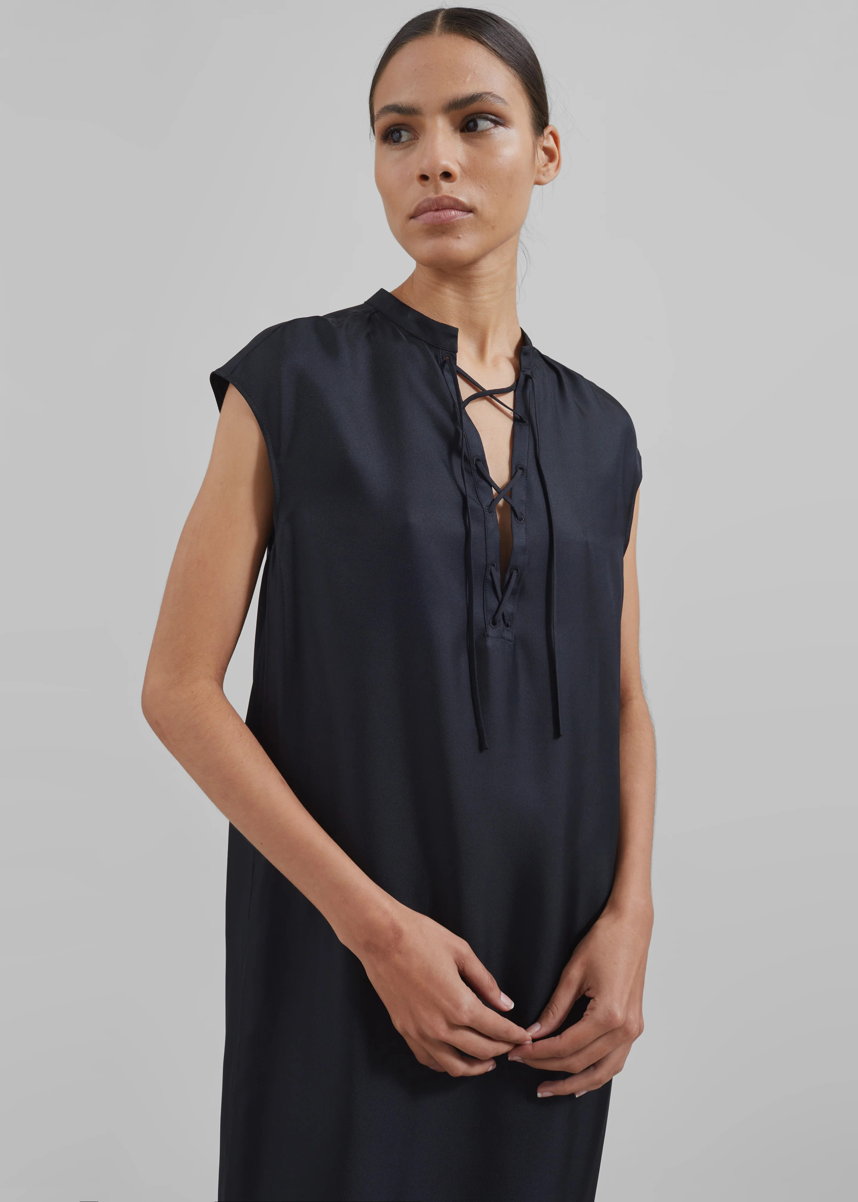 Loulou Studio Demeter Long Sleeveless Dress - Black - Image 2