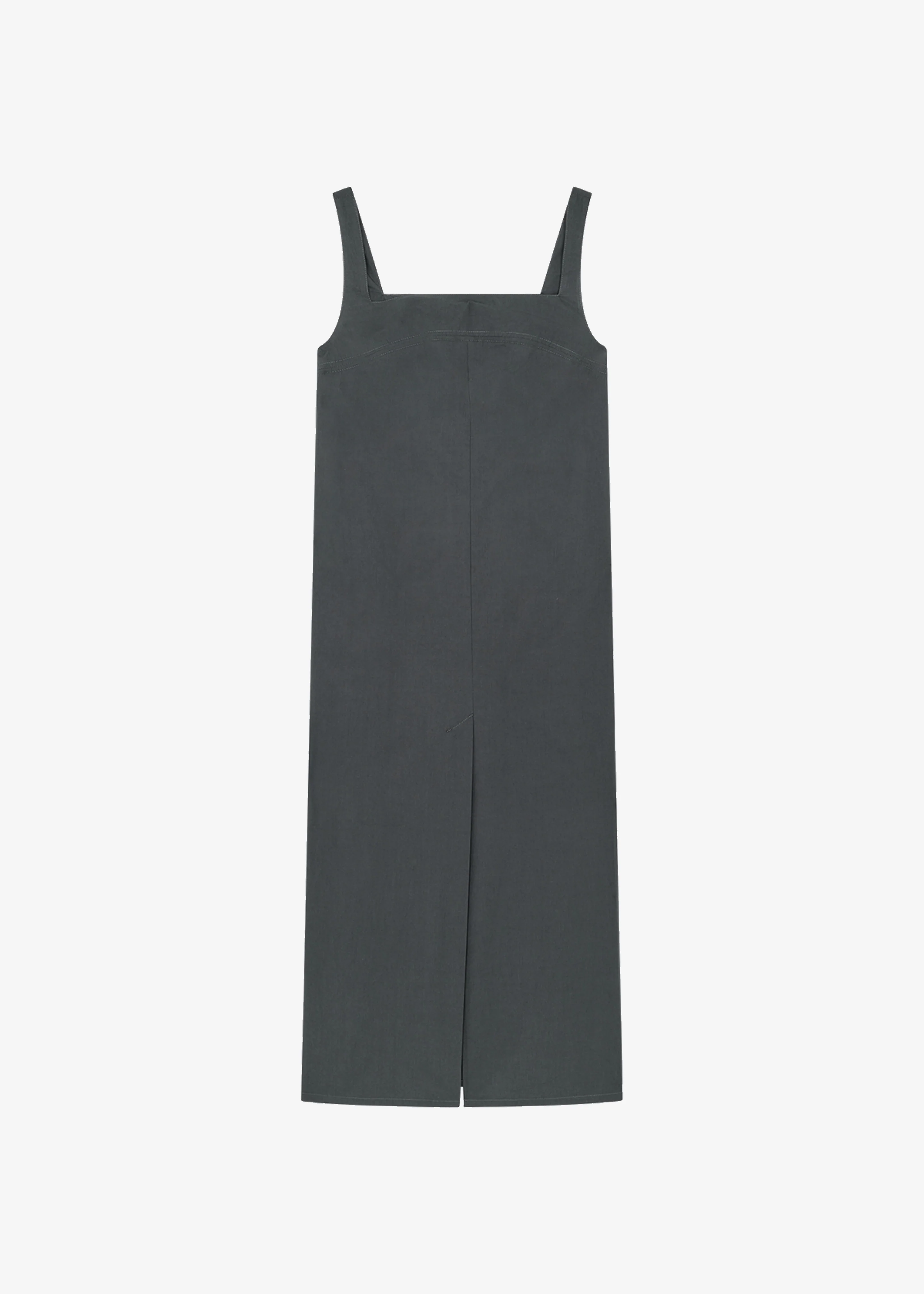 Loulou Studio Makeen Long Poplin Dress - Iron Grey - Image 6