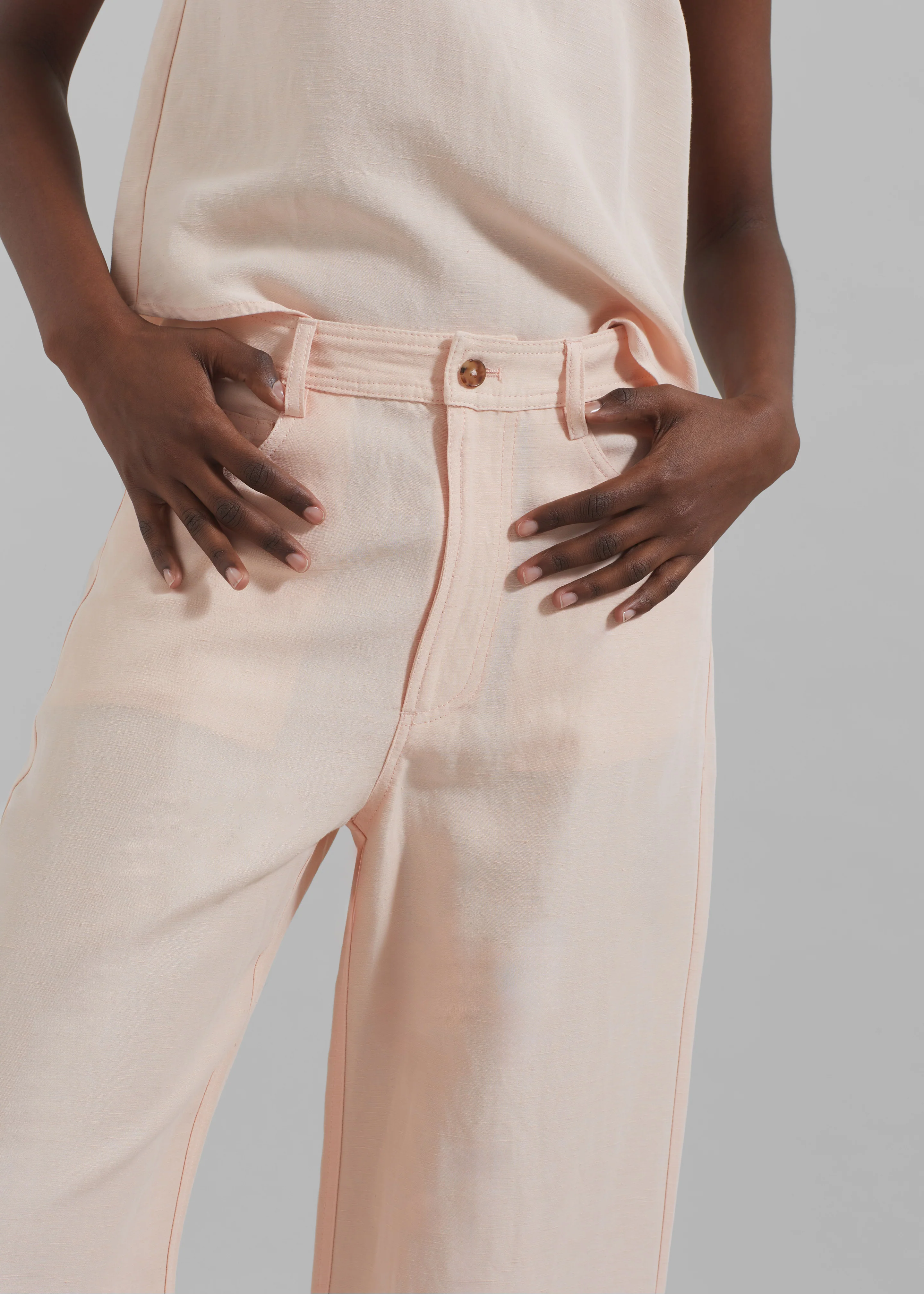 Loulou Studio Peran Pants - Cream Rose - Image 2