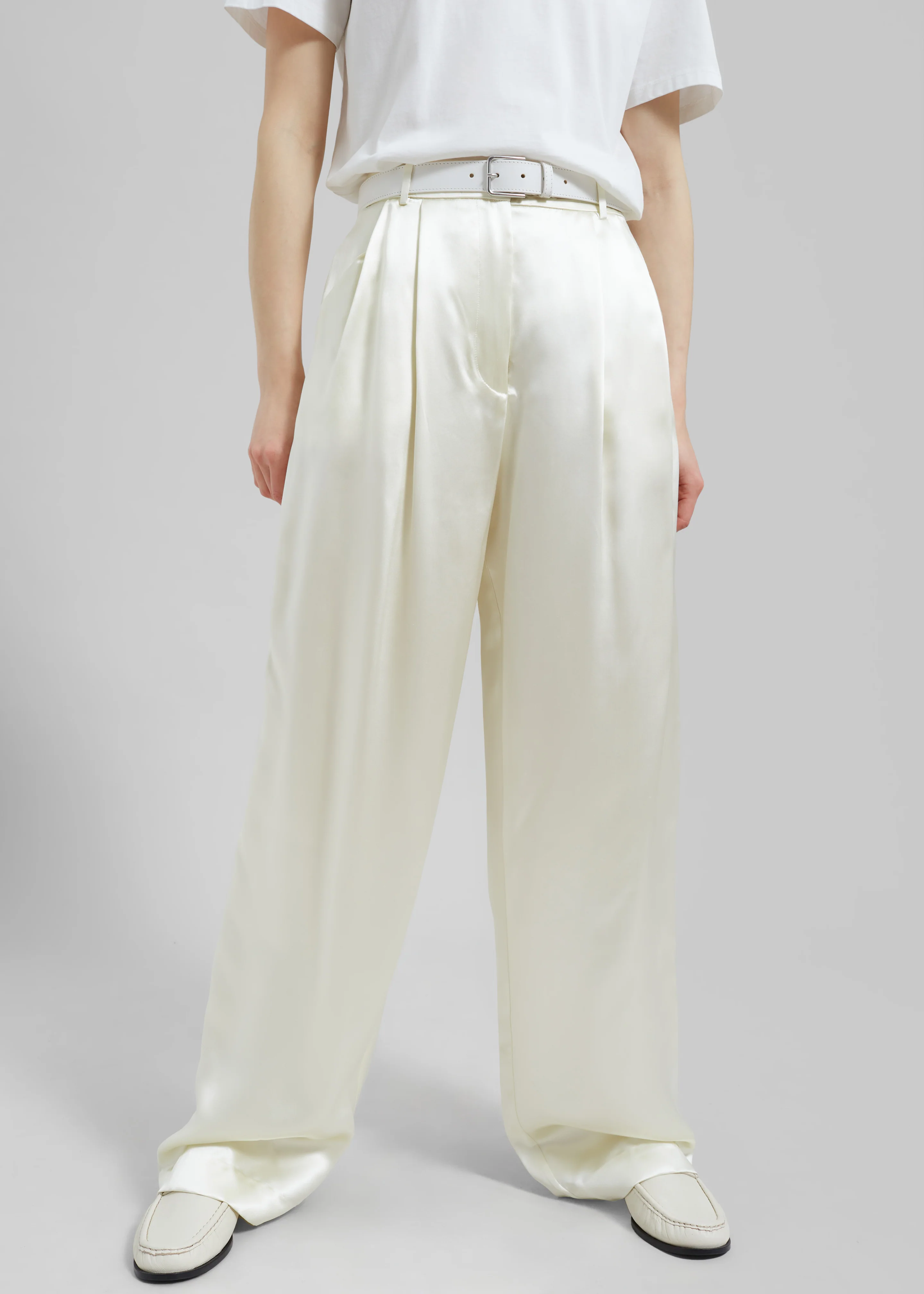 Loulou Studio Vione Pants - Soft Vanilla - Image 2