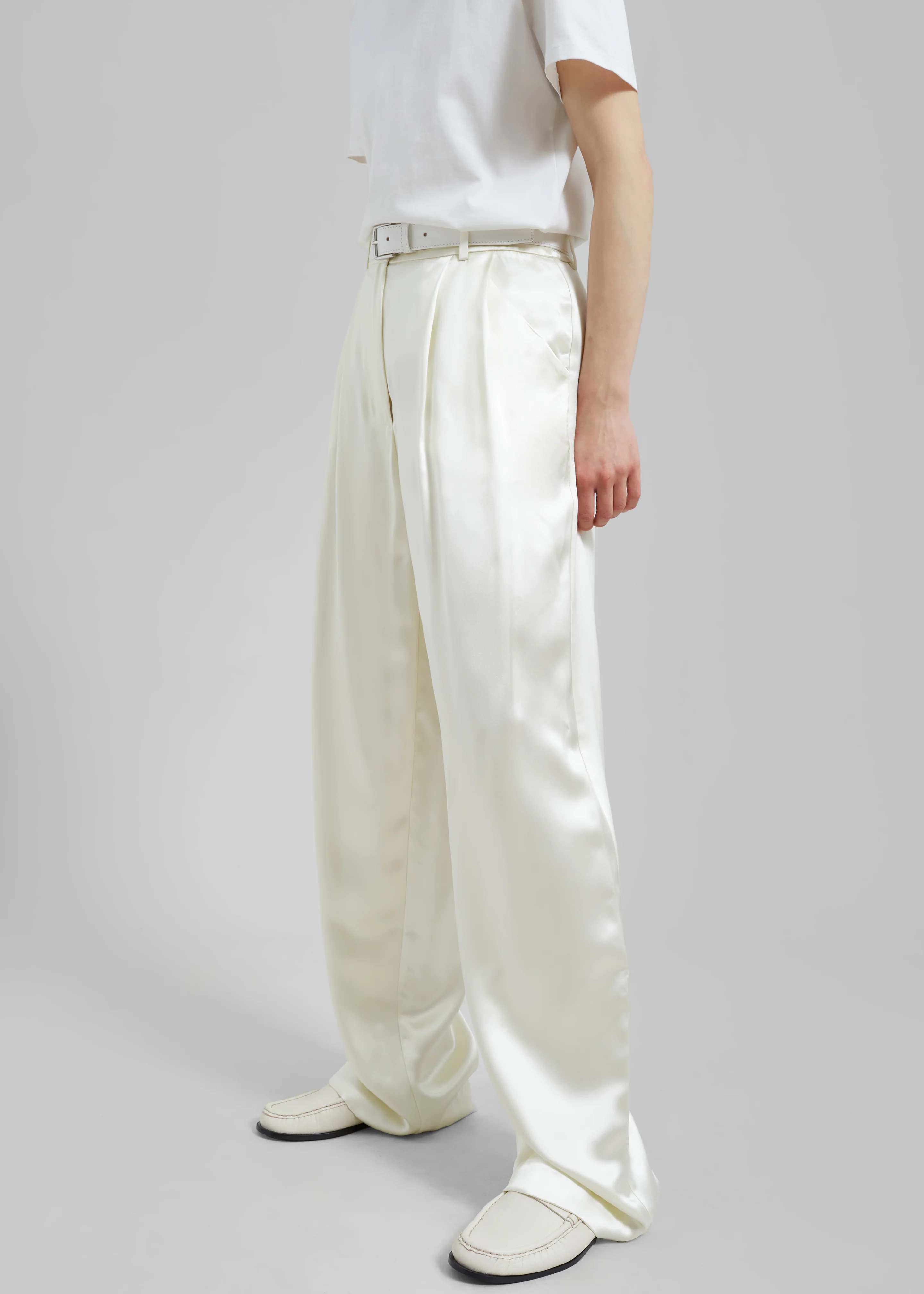 Loulou Studio Vione Pants - Soft Vanilla - Image 4