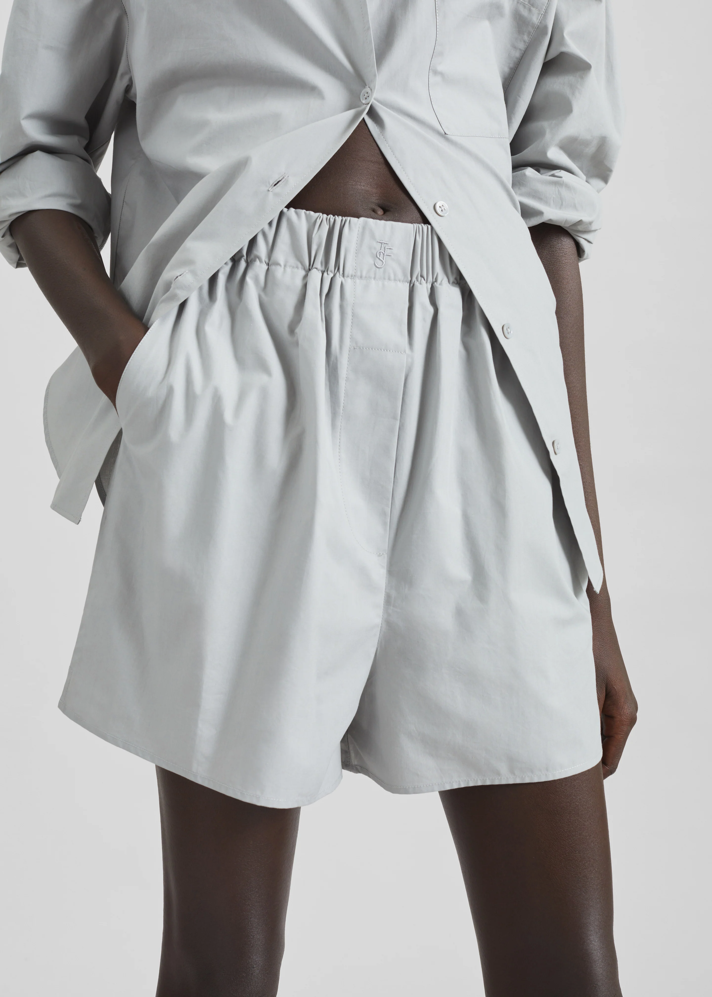 Lui Organic Cotton Boxer Shorts - Ice - Image 2