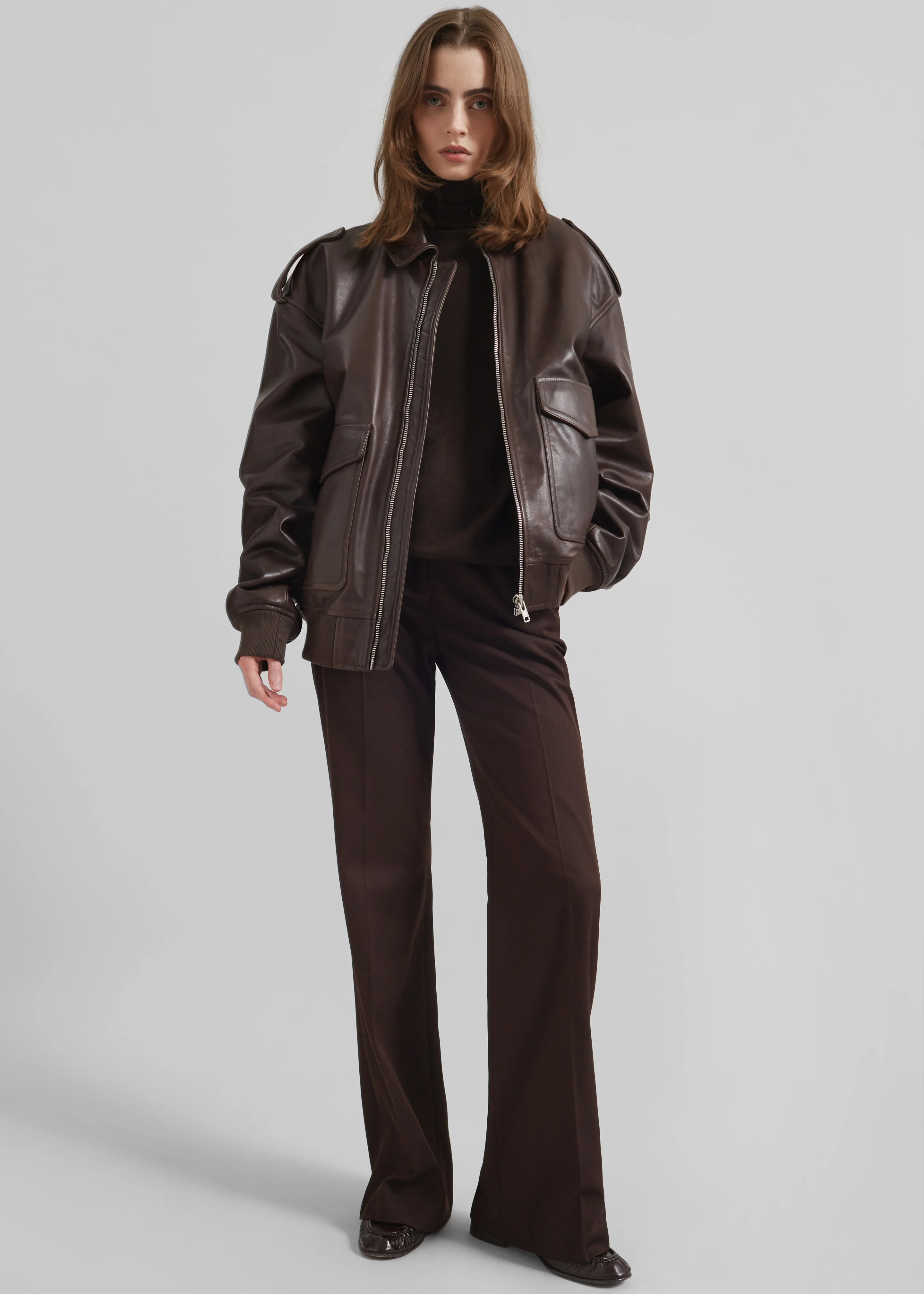 Lyra Flared Pants - Brown - Image 10
