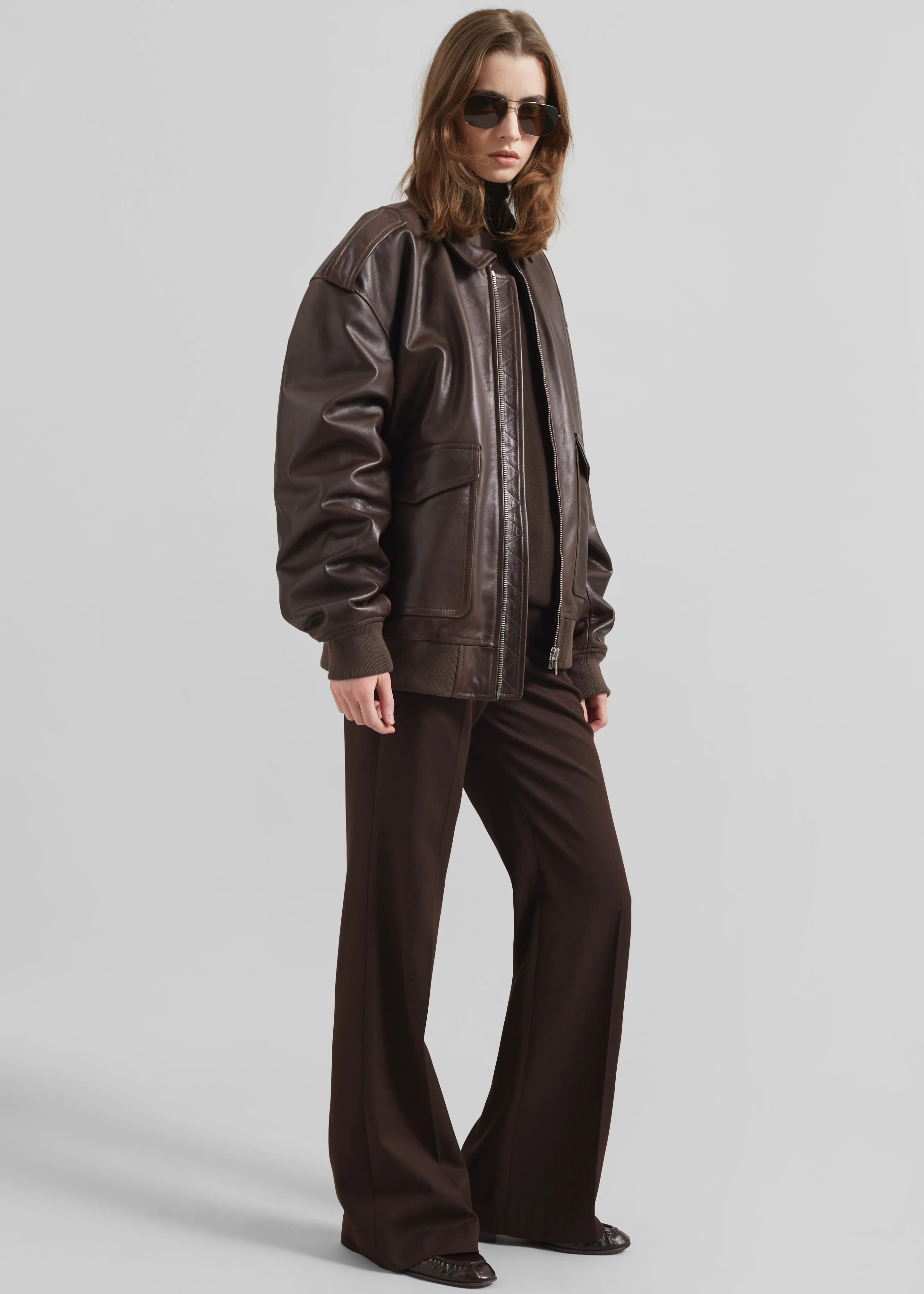 Lyra Flared Pants - Brown - Image 11