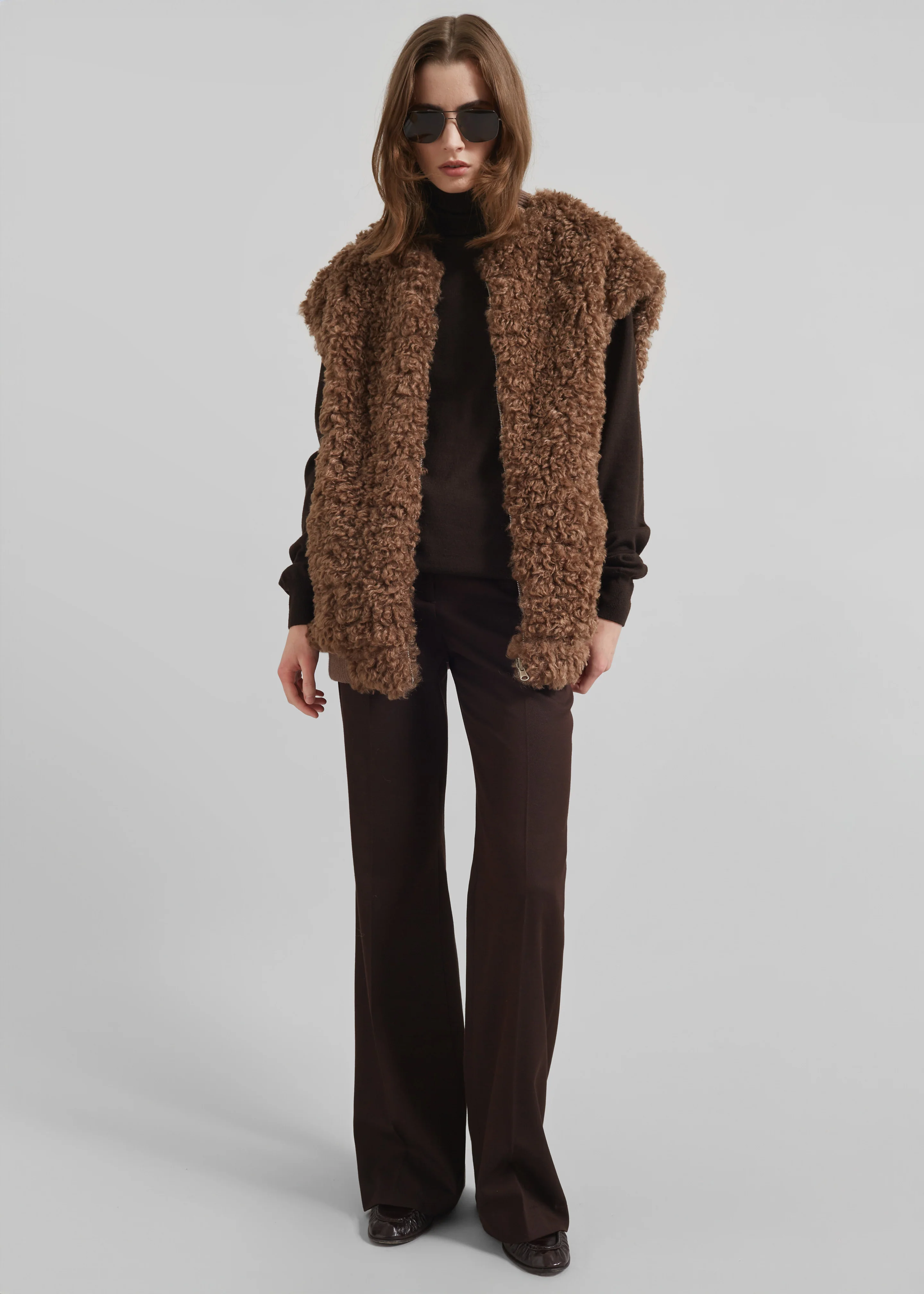 Lyra Flared Pants - Brown - Image 12