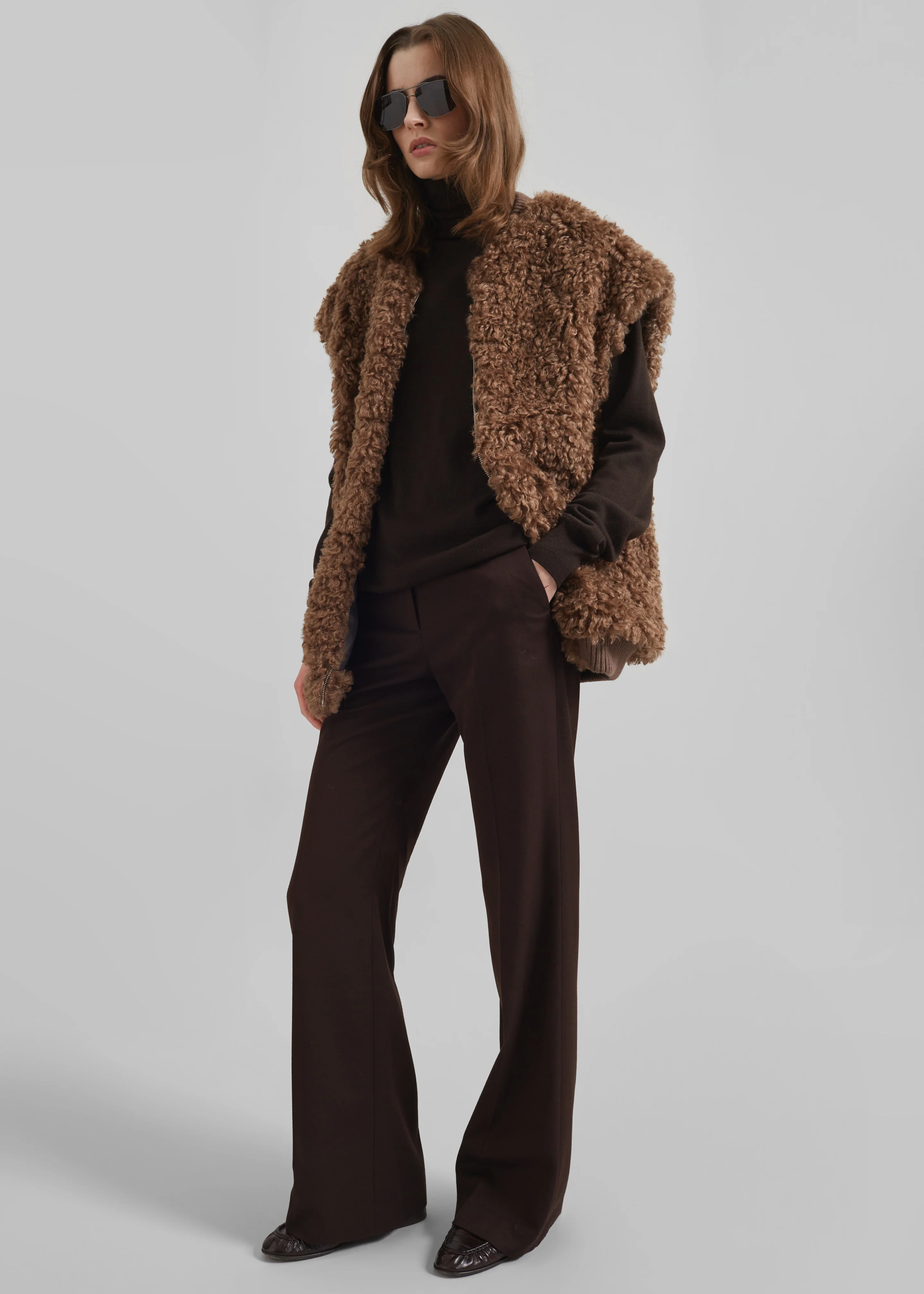Lyra Flared Pants - Brown - Image 13