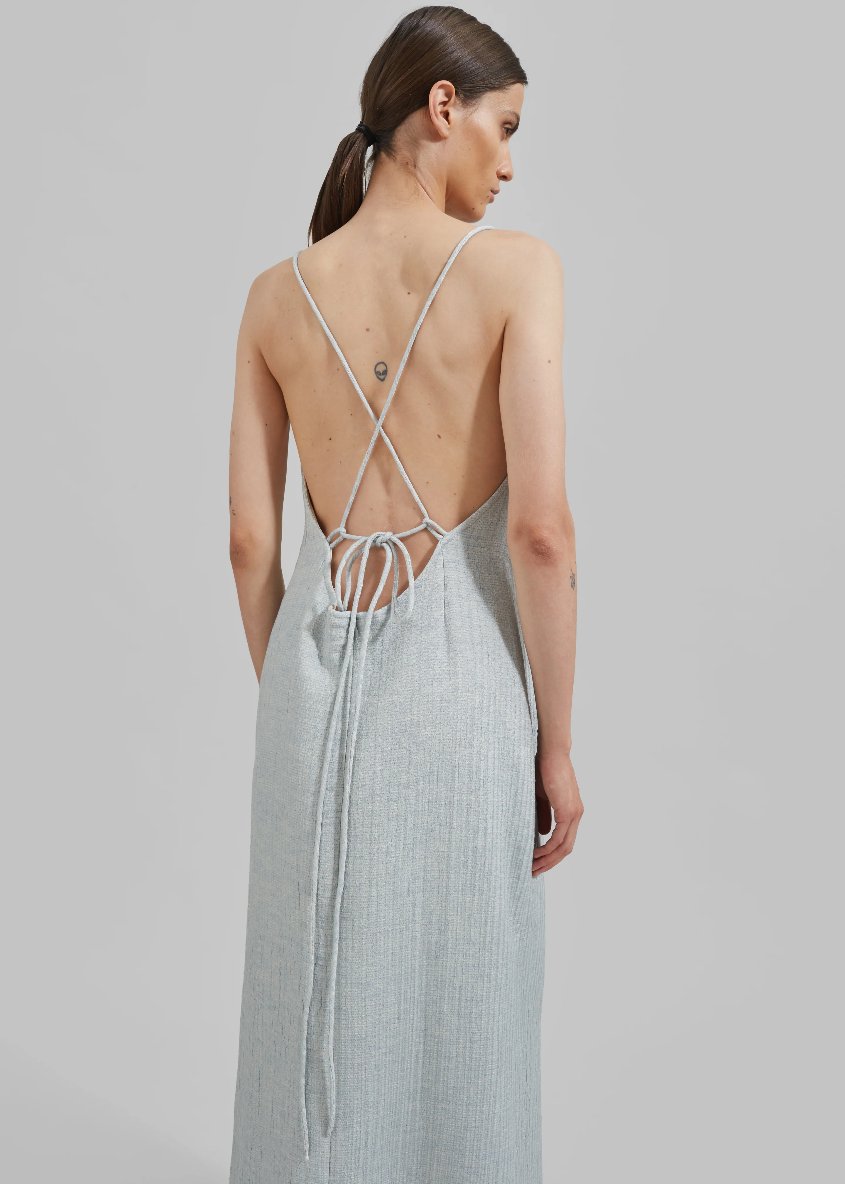 Matin Lucca Backless Dress - Pale Blue - Image 7