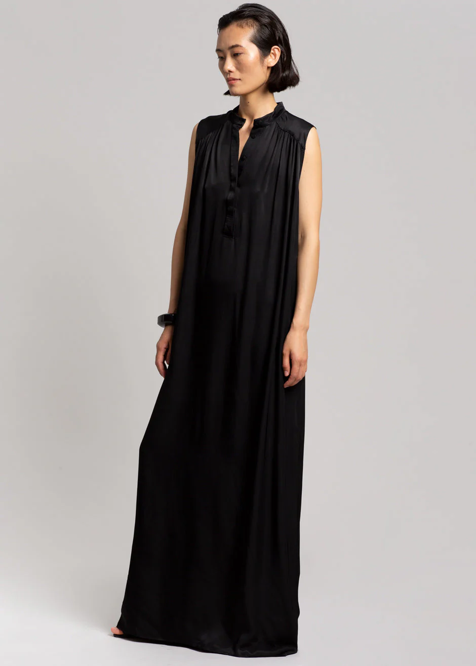 MATIN Sleeveless Button-up Dress - Black - Image 3