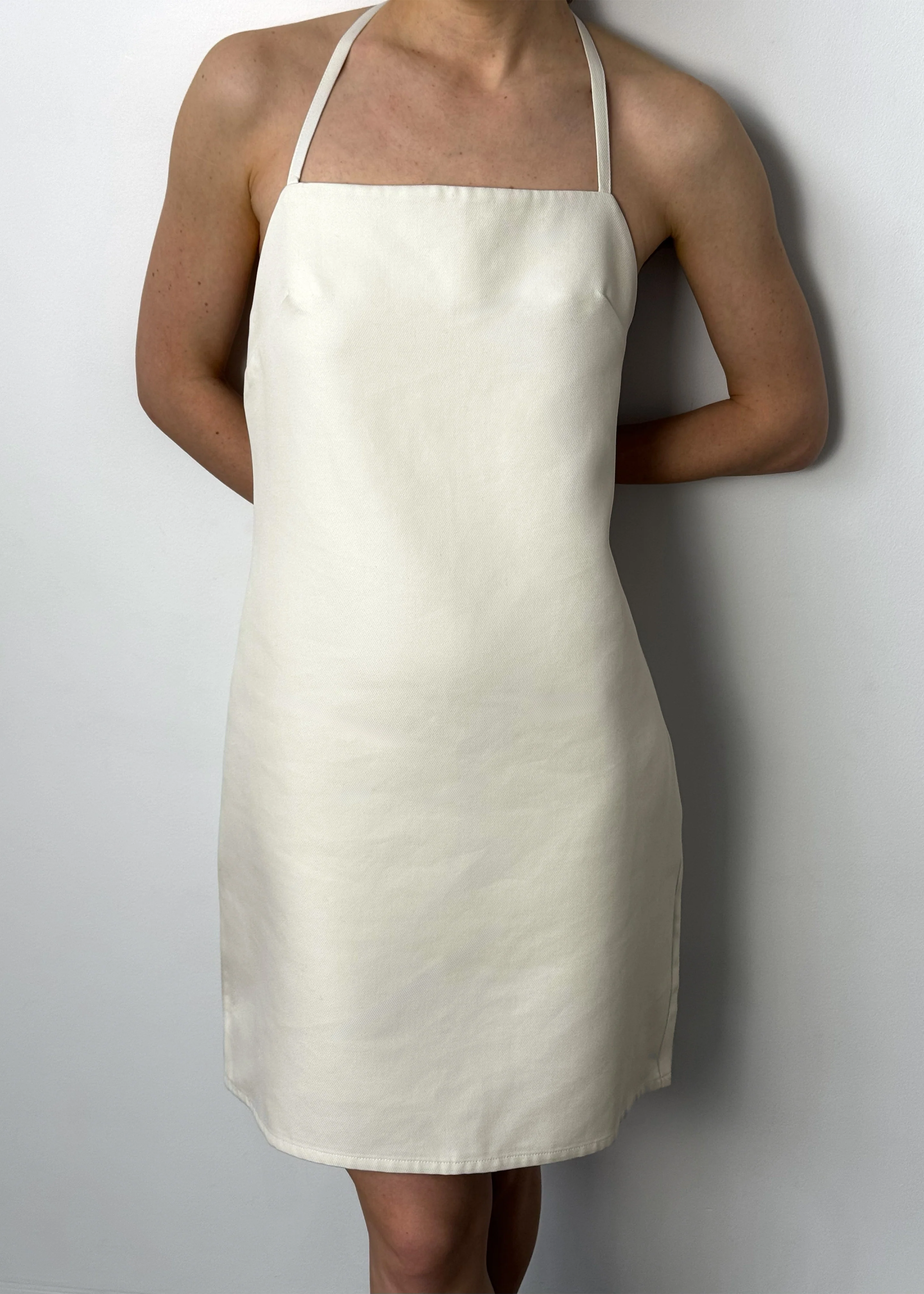 Matin Twill Halter Mini Dress - Natural - Image 5