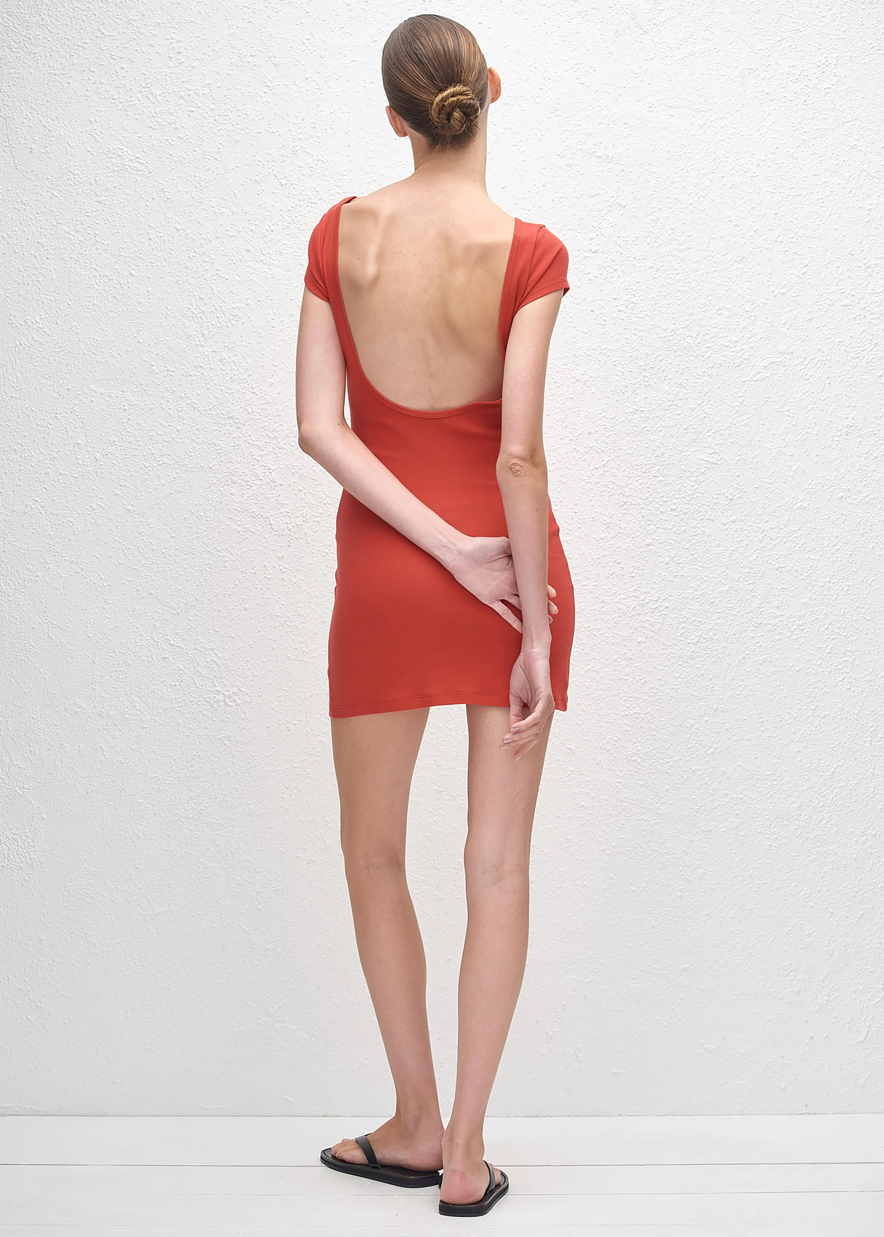 Matteau Low Back Mini Tee Dress - Tomato
