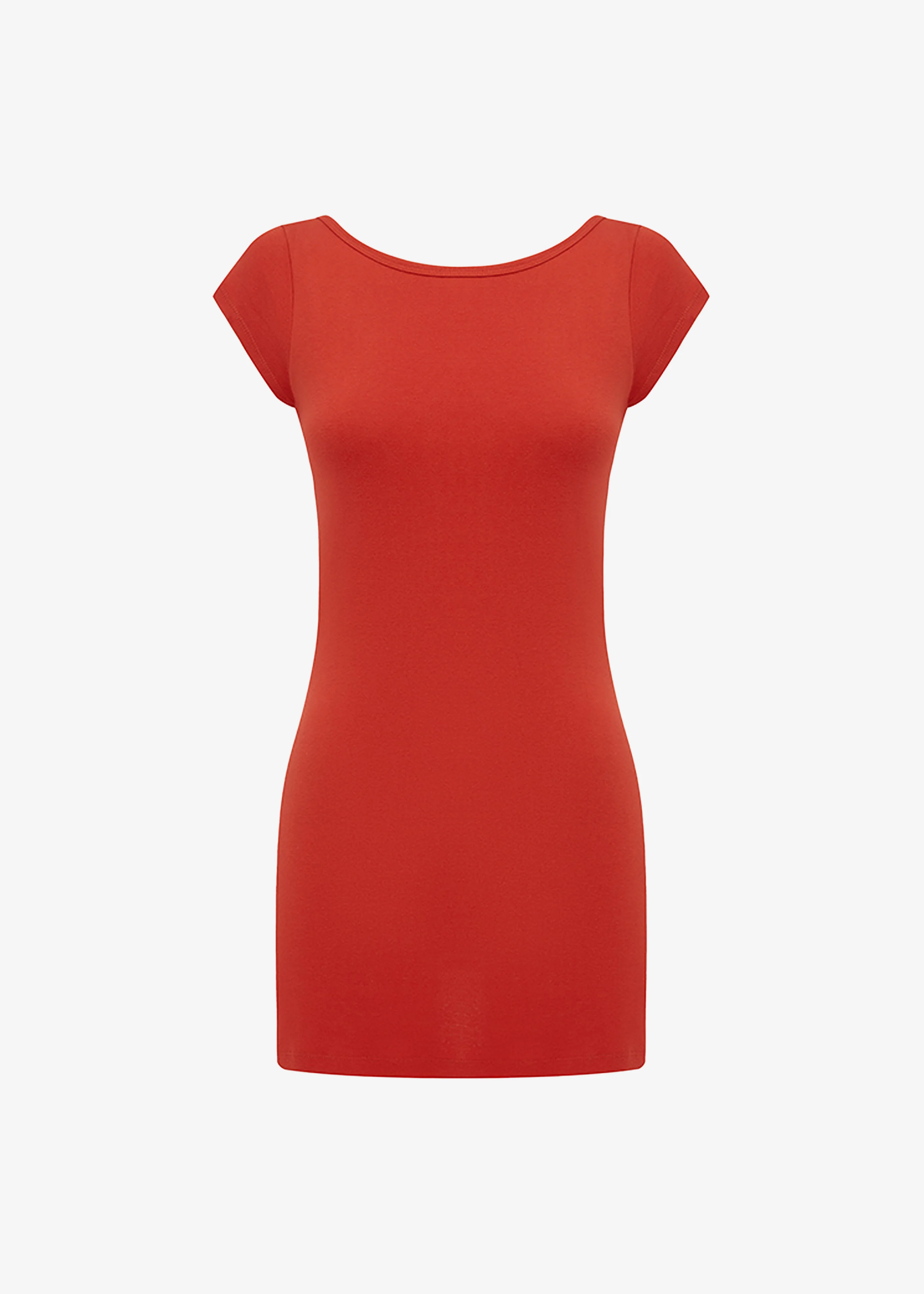 Matteau Low Back Mini Tee Dress - Tomato - Image 4