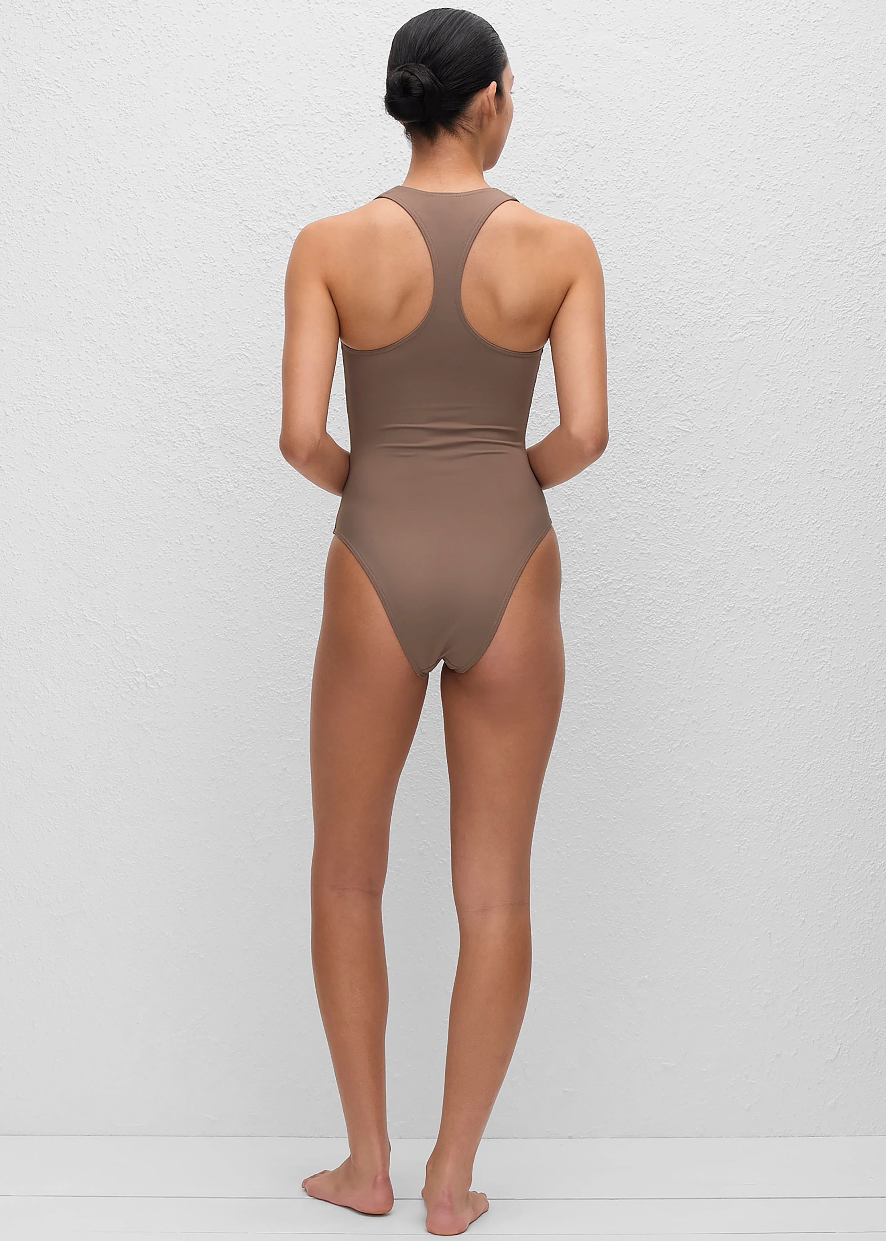 Matteau Racer Back Maillot - Clay - Image 2