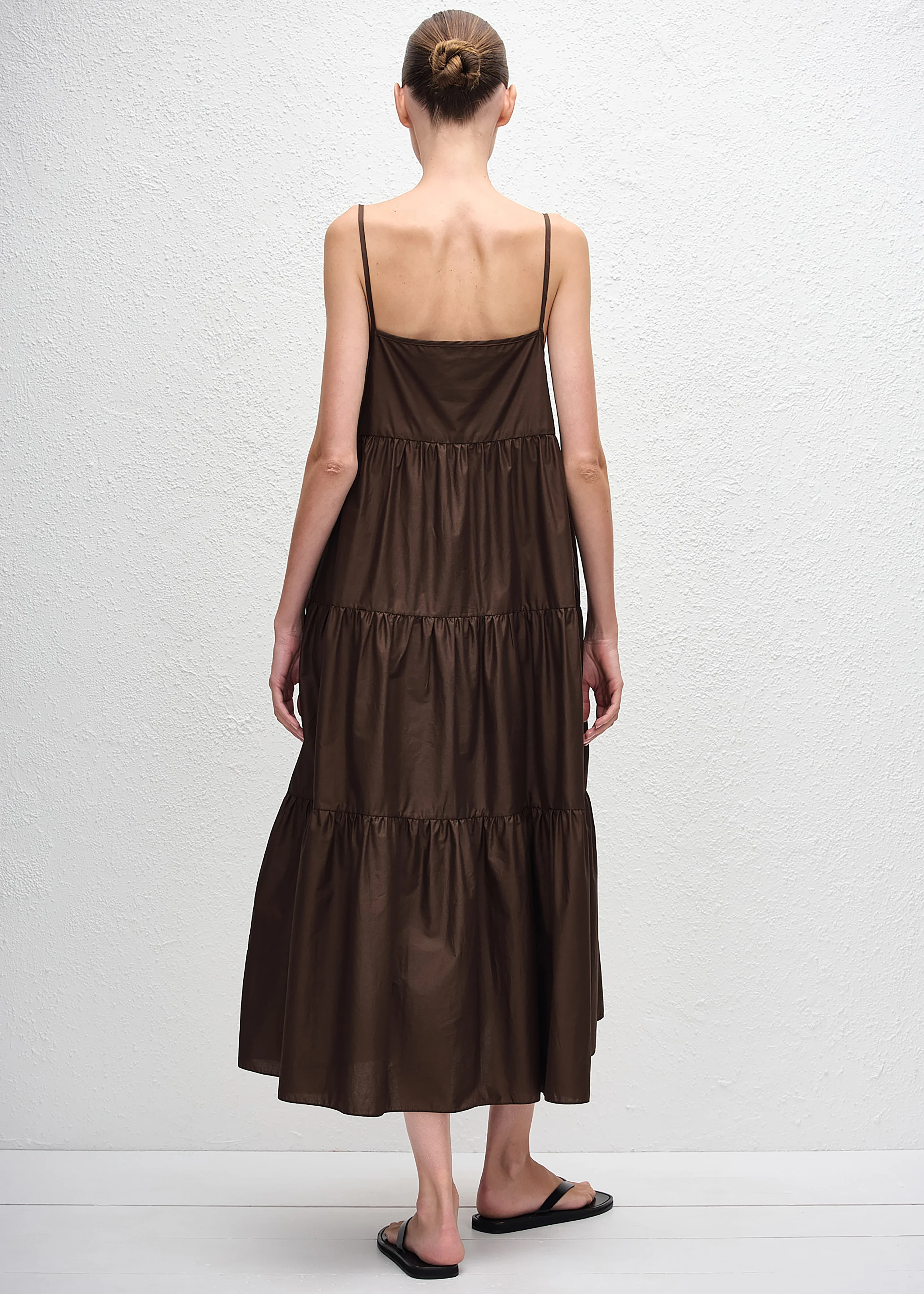 Matteau Tiered Sundress - Chocolate - Image 3