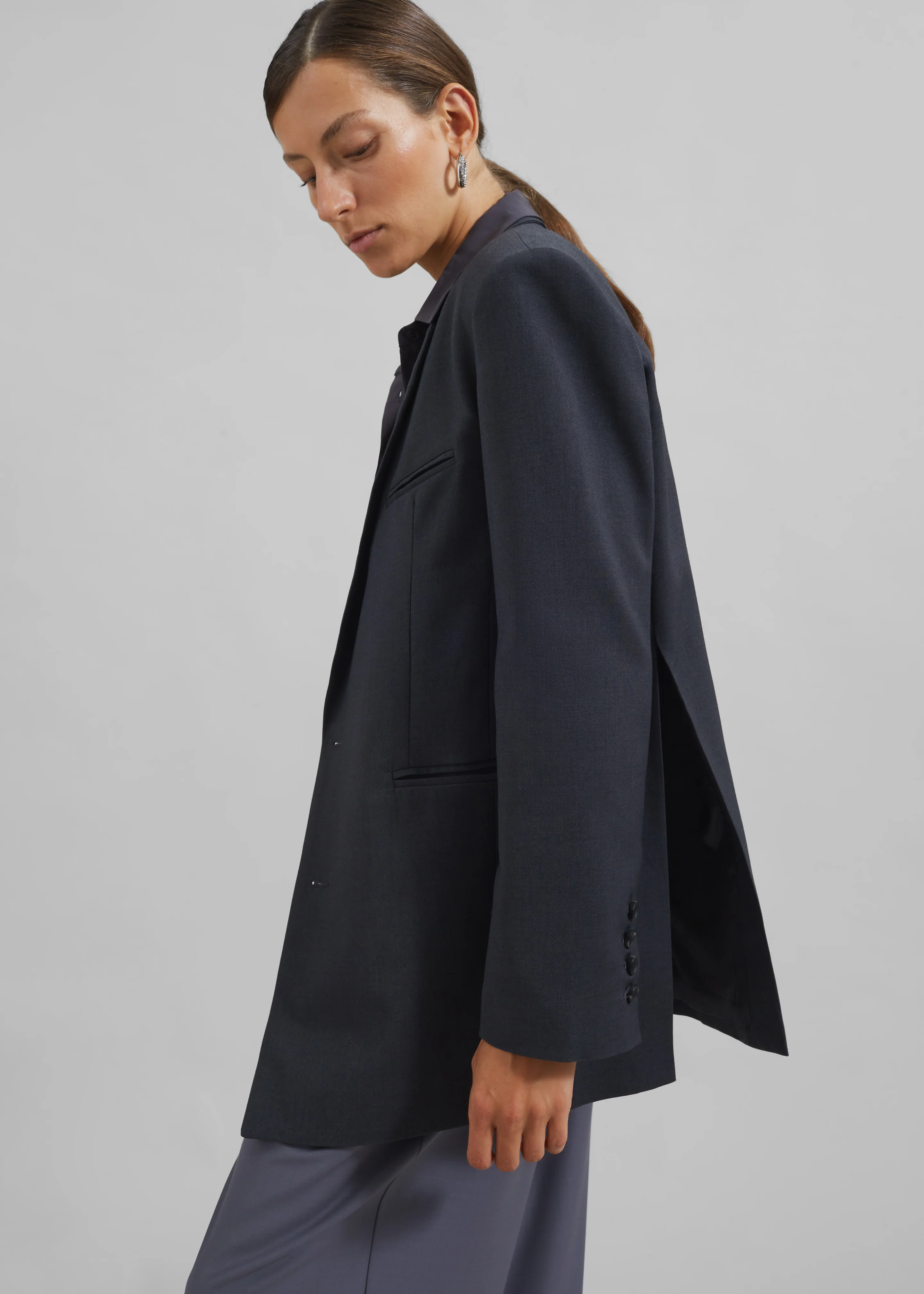 Mazie Blazer - Charcoal - Image 10