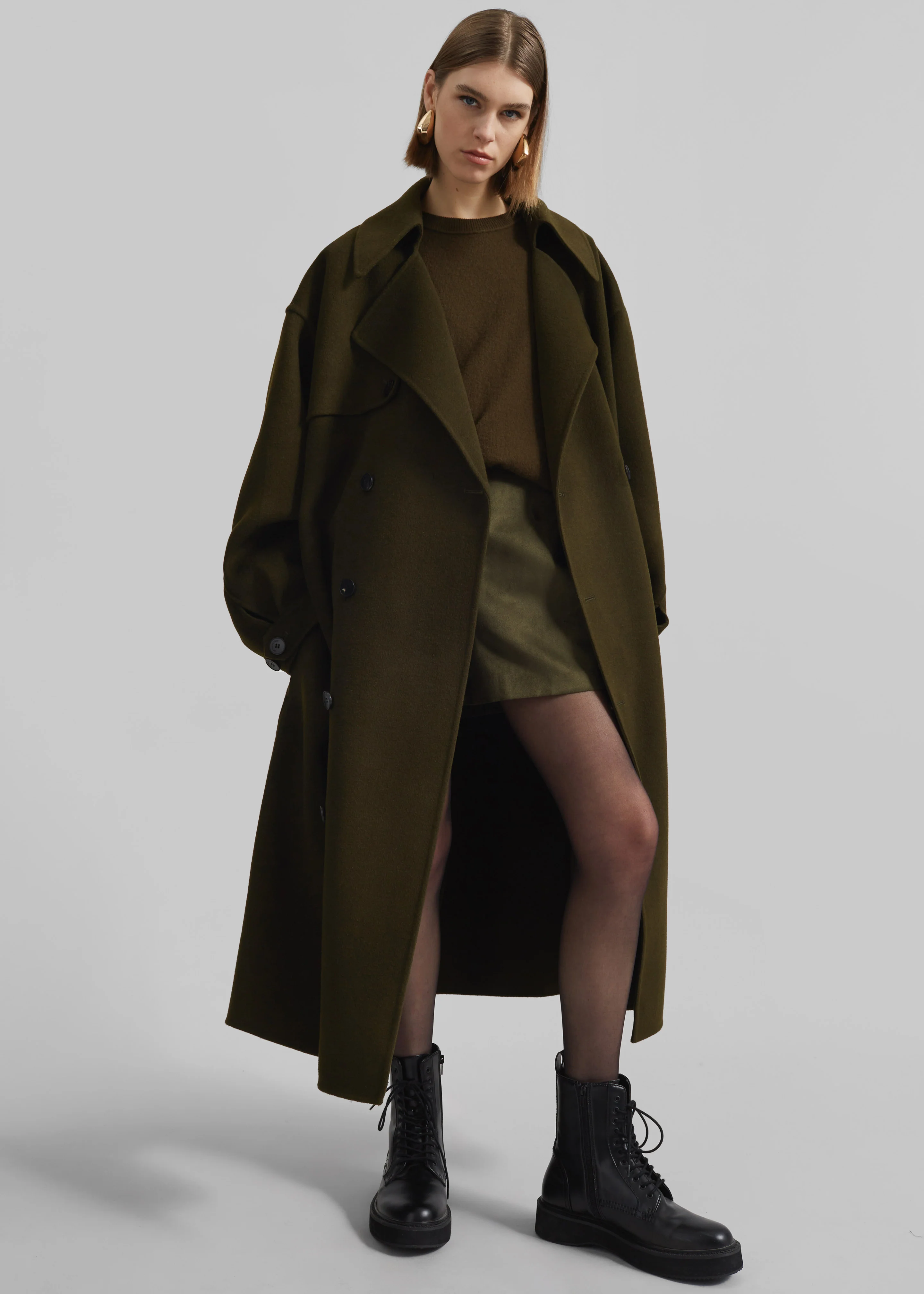 Merida Faux Suede Shorts - Khaki - Image 10