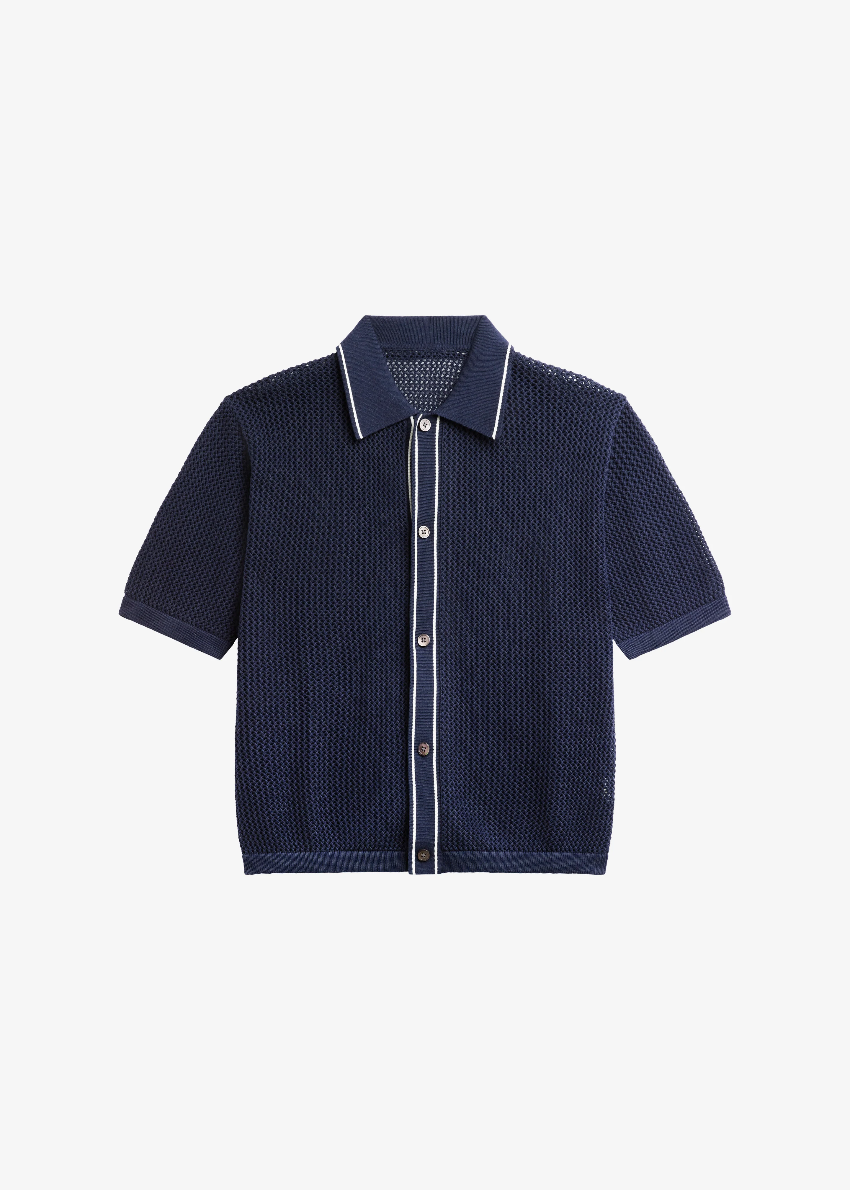 Monza Crochet Knit Cardigan - Navy - Image 11