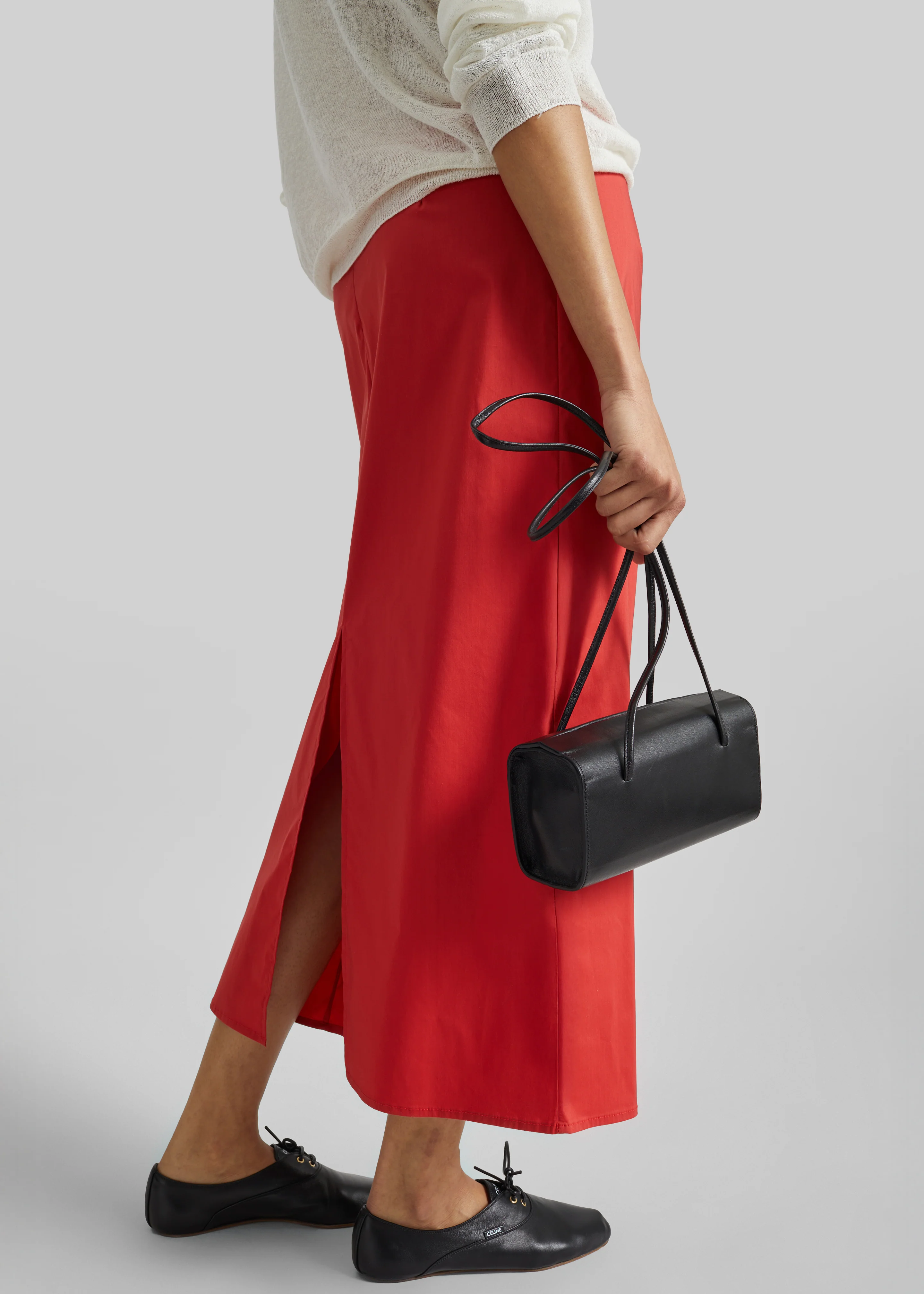 Nisa Midi Skirt - Red - Image 3