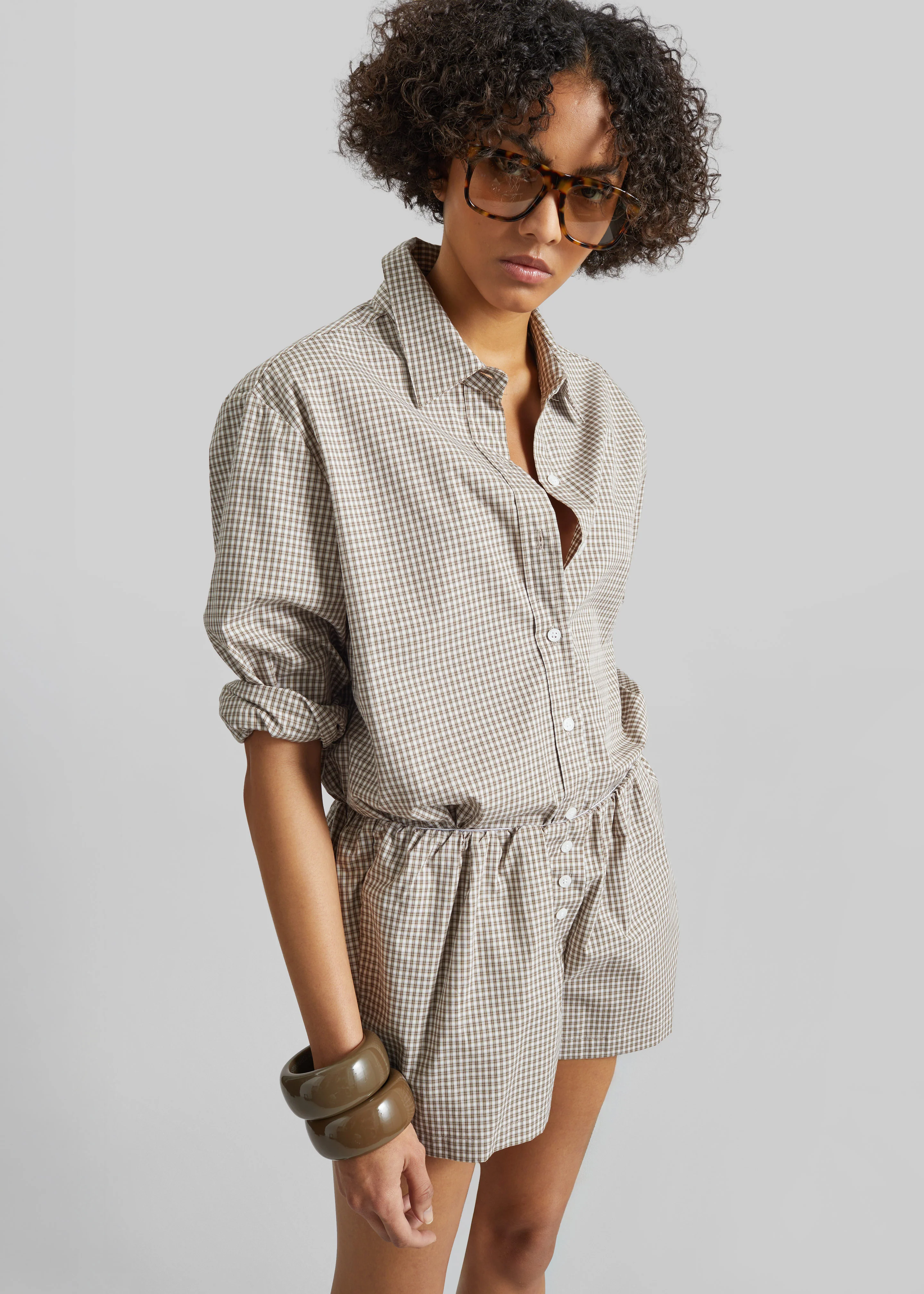 Odemira Shirt - Beige Plaid - Image 5