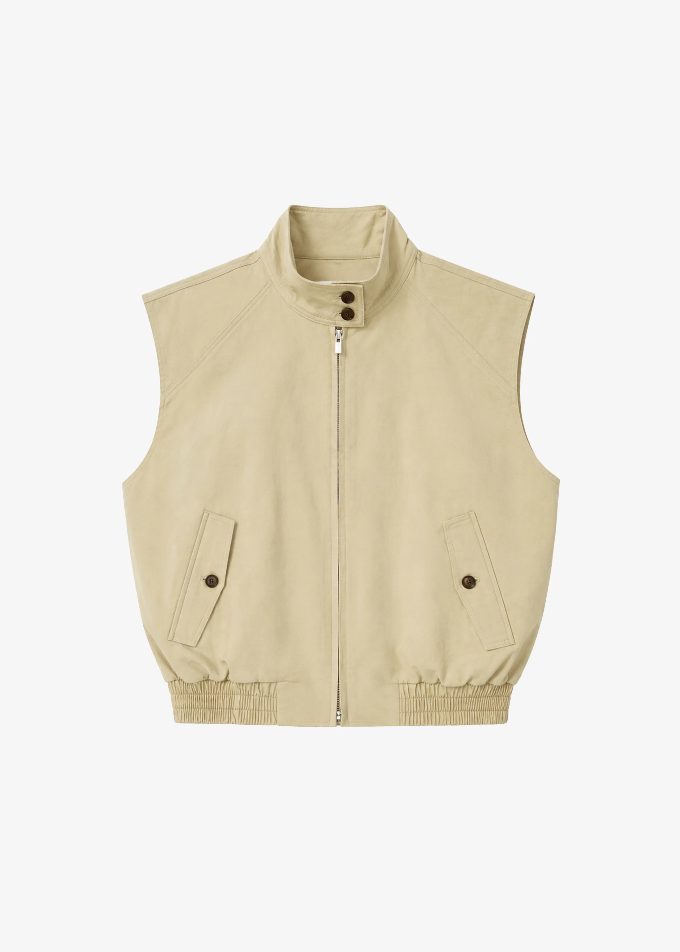 Oltrano Sleeveless Jacket - Beige - Image 11