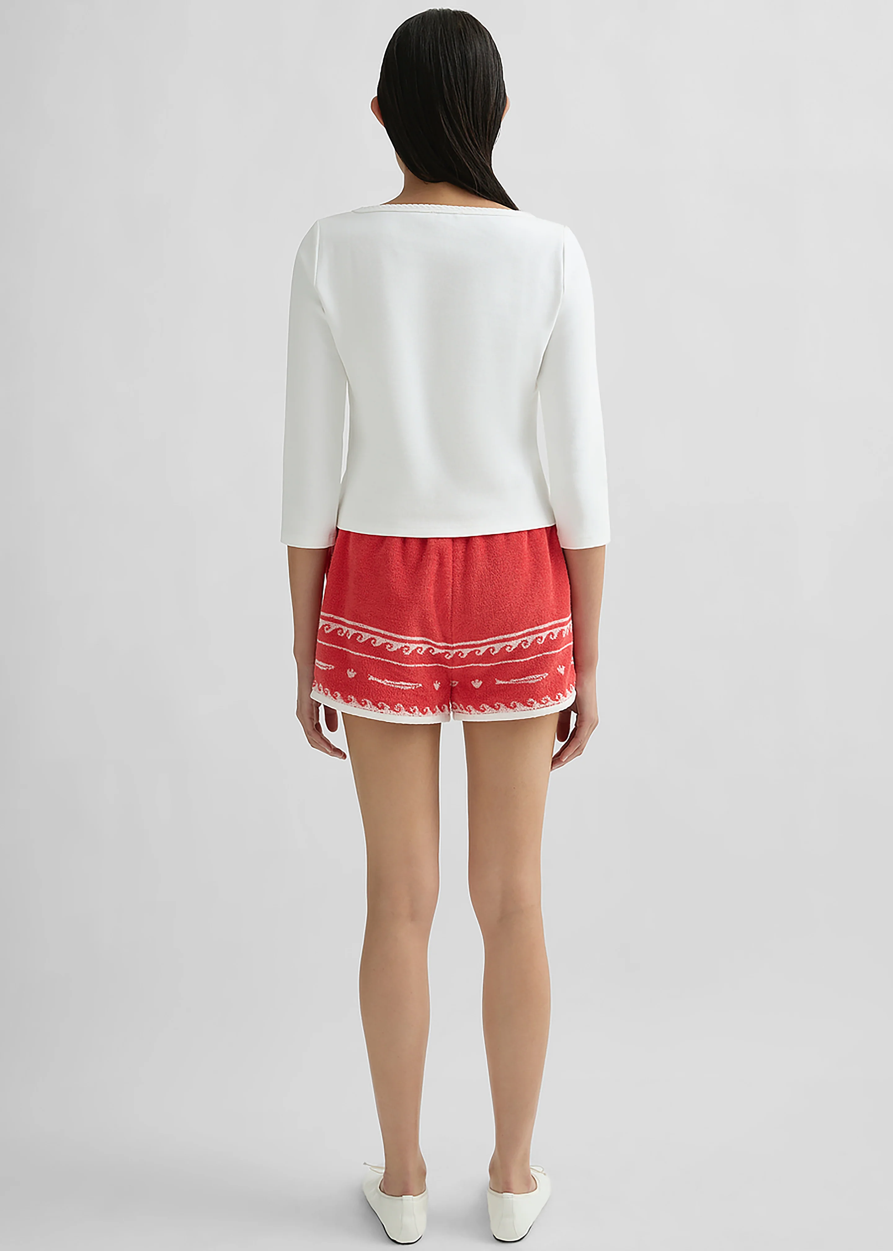 Posse Cody Shorts - Red Ivory Fish - Image 9