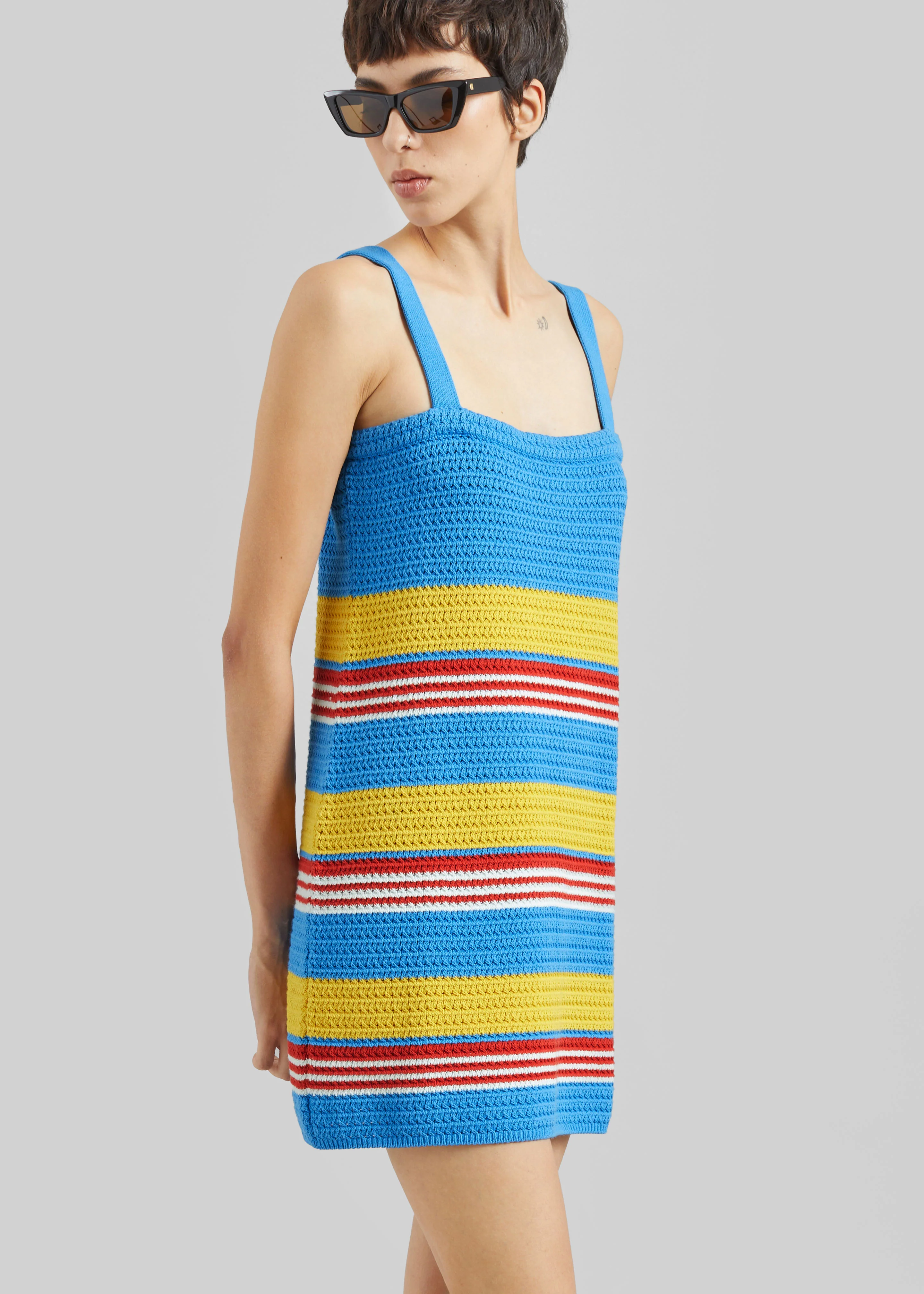 Posse Tammy Dress - Blue Multistripe - Image 6