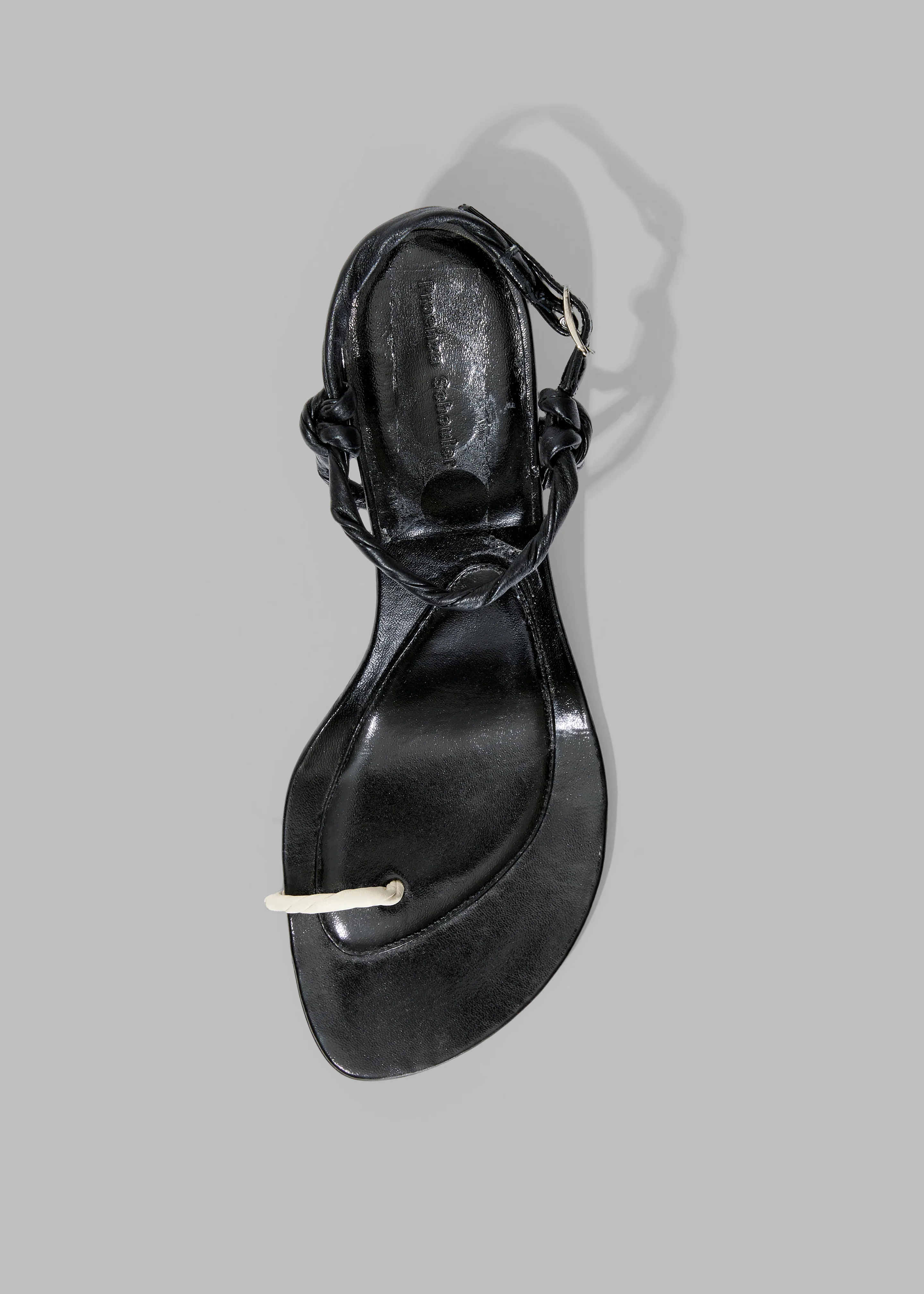 Proenza Schouler Tee Toe Ring Sandals - Black/Cream - Image 3