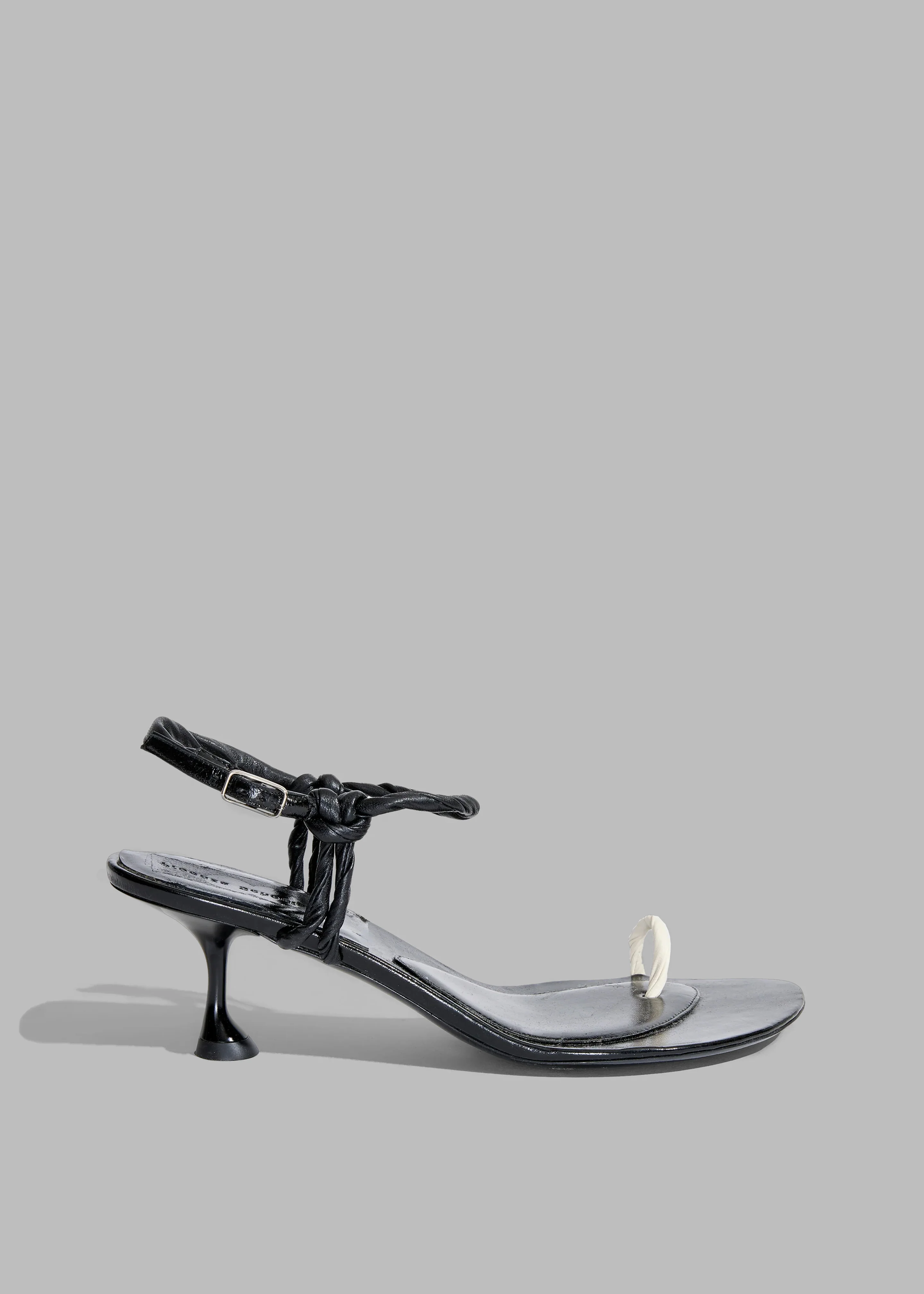 Proenza Schouler Tee Toe Ring Sandals - Black/Cream - Image 7